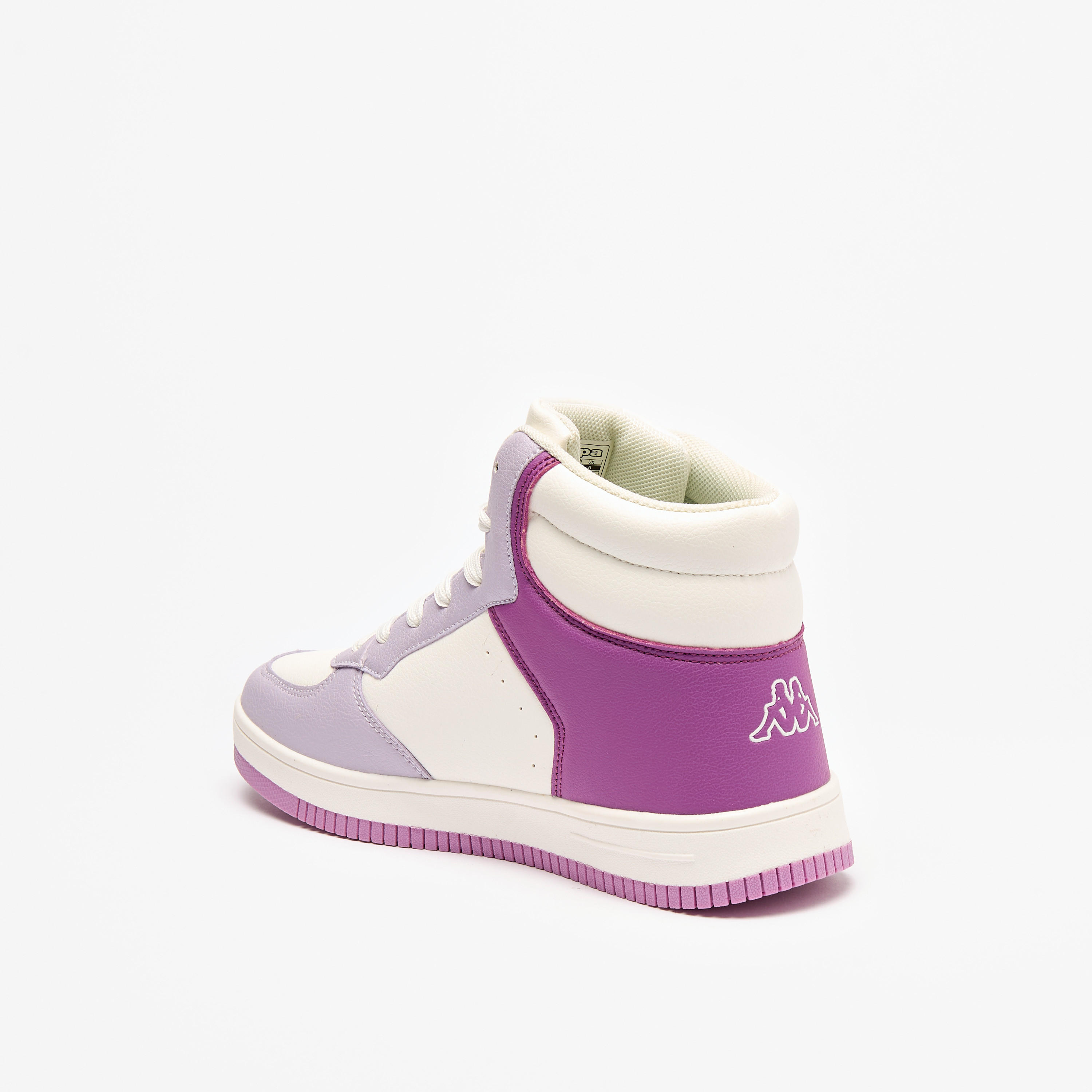 Kappa Women's Panelled Lace-Up High Top Sneakers with Cushioning-women-shoes-sneakers-image-2
