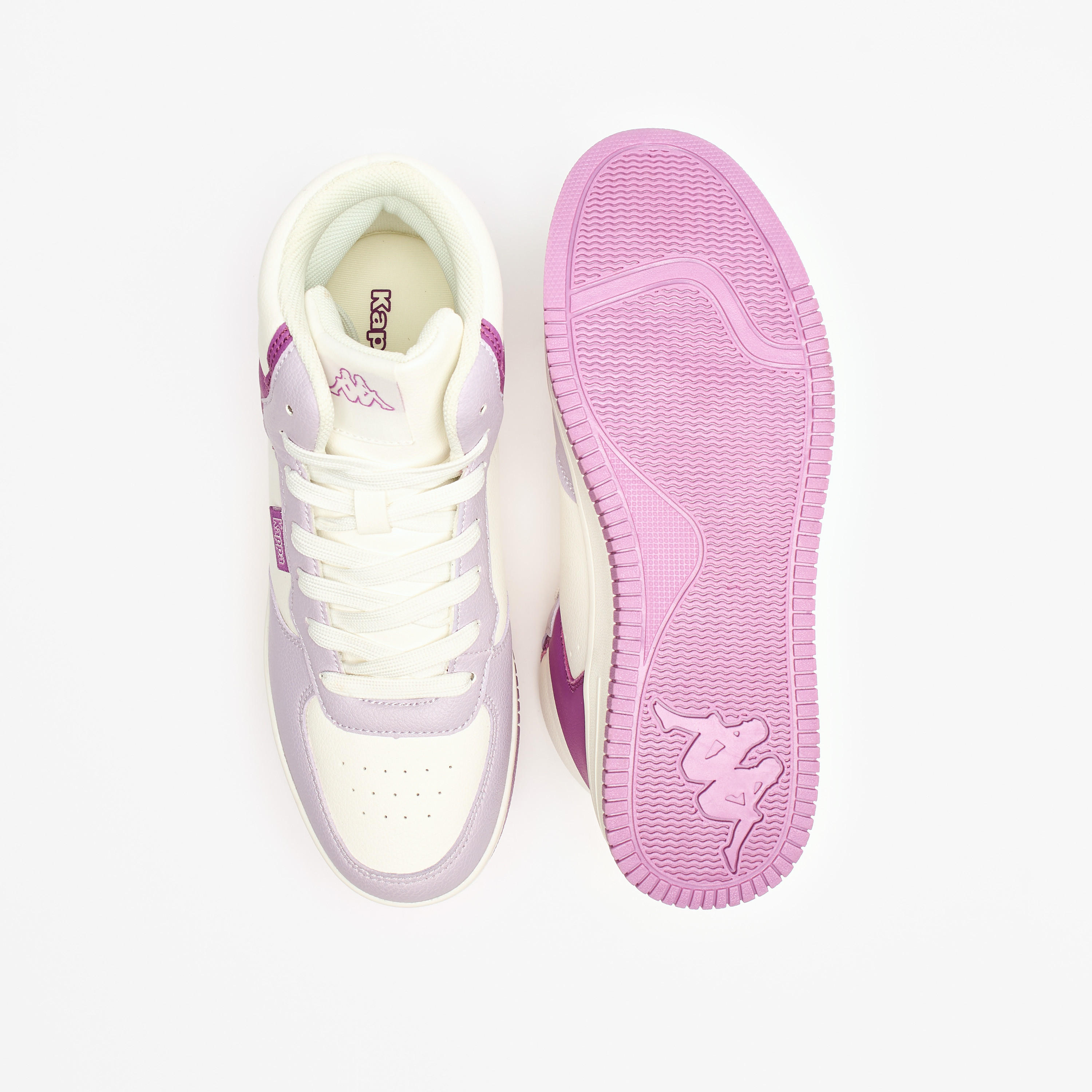 Kappa Women's Panelled Lace-Up High Top Sneakers with Cushioning-women-shoes-sneakers-image-4