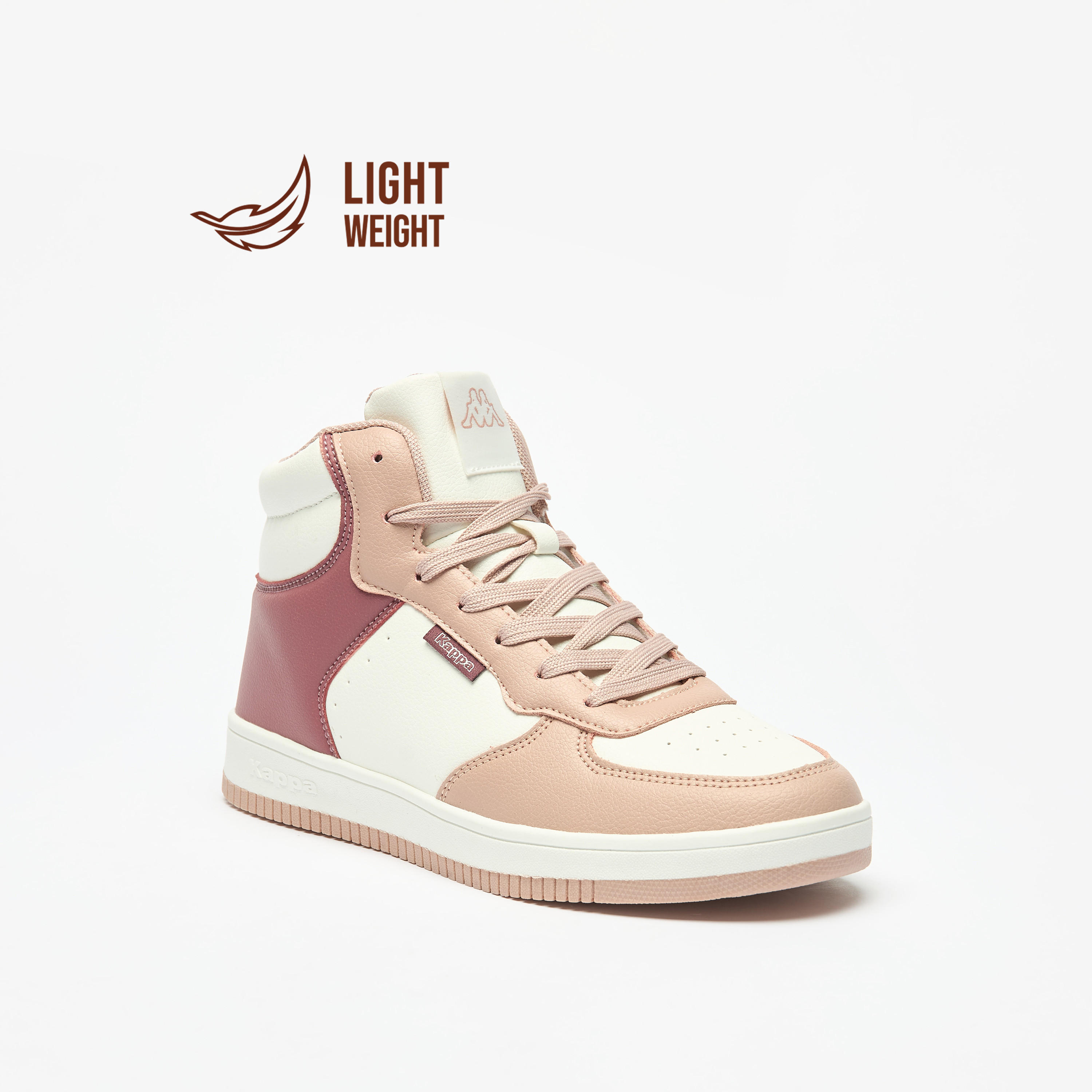 Kappa Women's Panelled High Top Lightweight Sneakers with Lace-Up Closure-women-shoes-sneakers-image-5