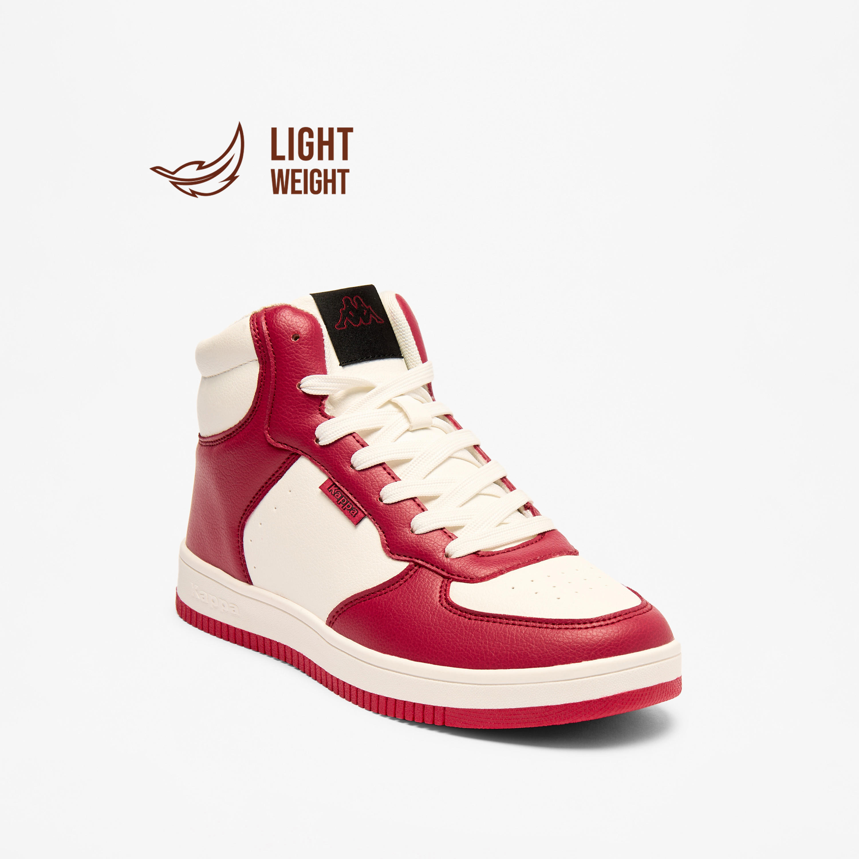 Kappa Women's Panelled High Top Lightweight Sneakers with Lace-Up Closure-women-shoes-sneakers-image-1