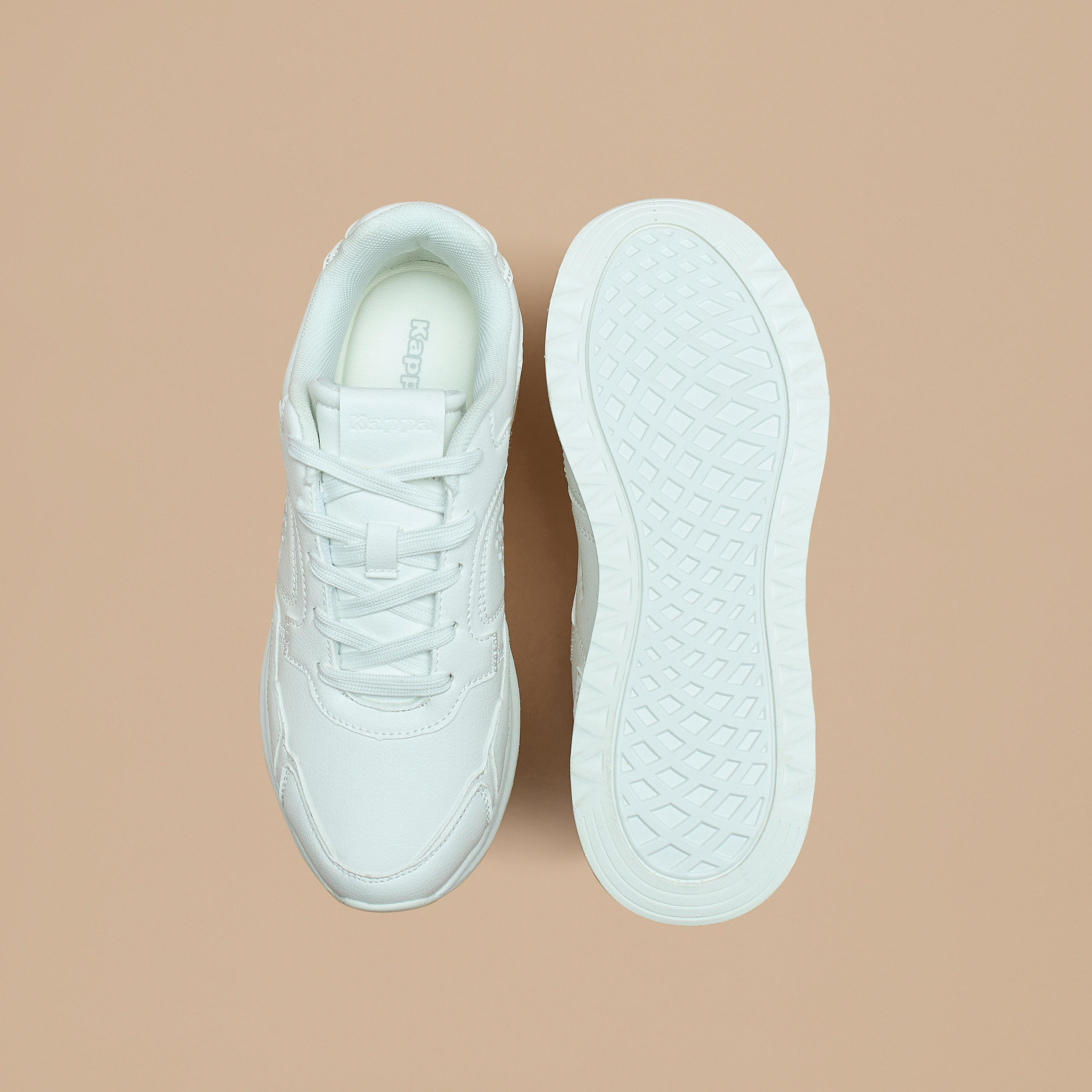 Kappa Women's Monotone Walking Shoes with Lace-Up Closure-women-shoes-sneakers-image-4