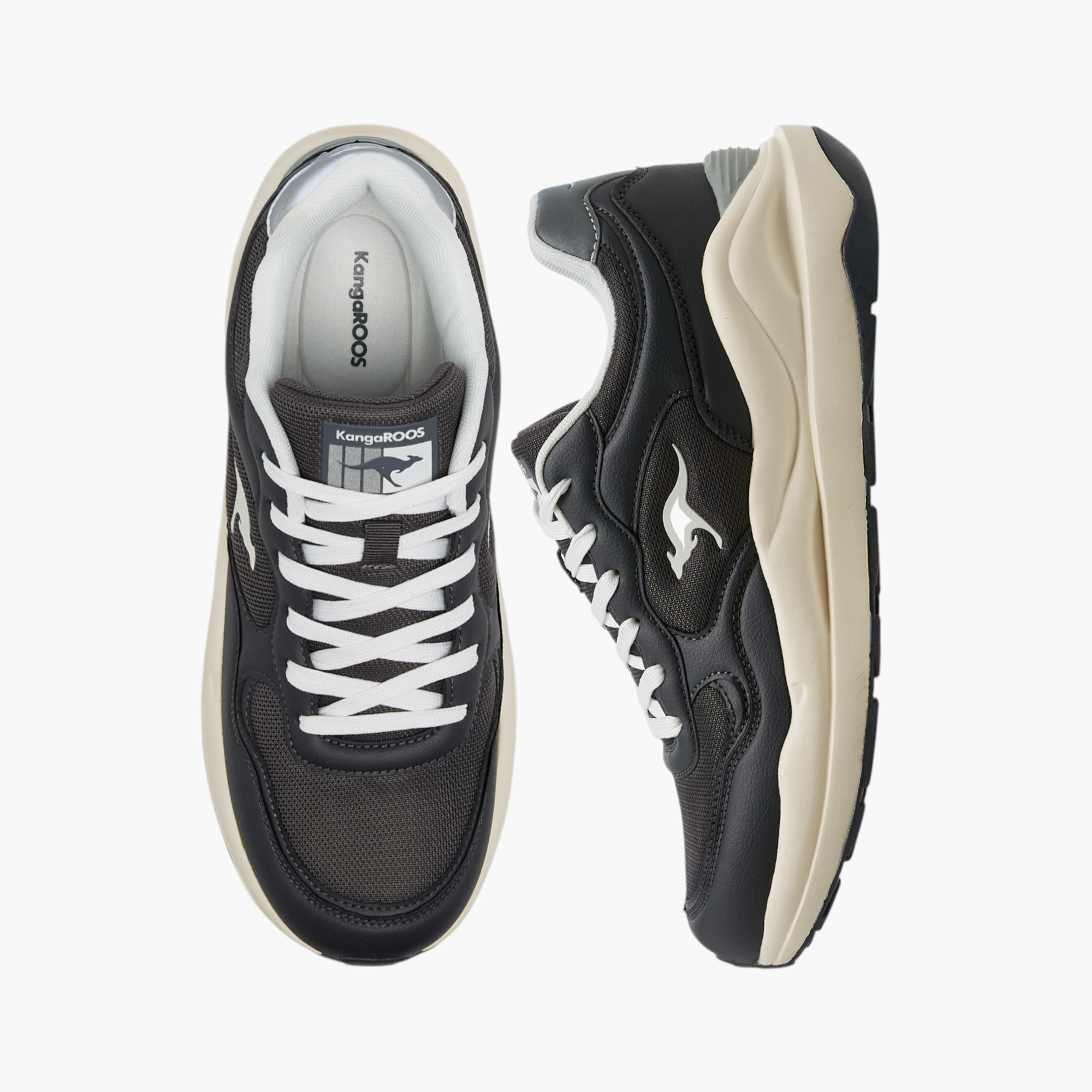 KangaROOS Men's Panelled Sports Shoes with Lace-Up Closure-sports-men-shoes-image-1