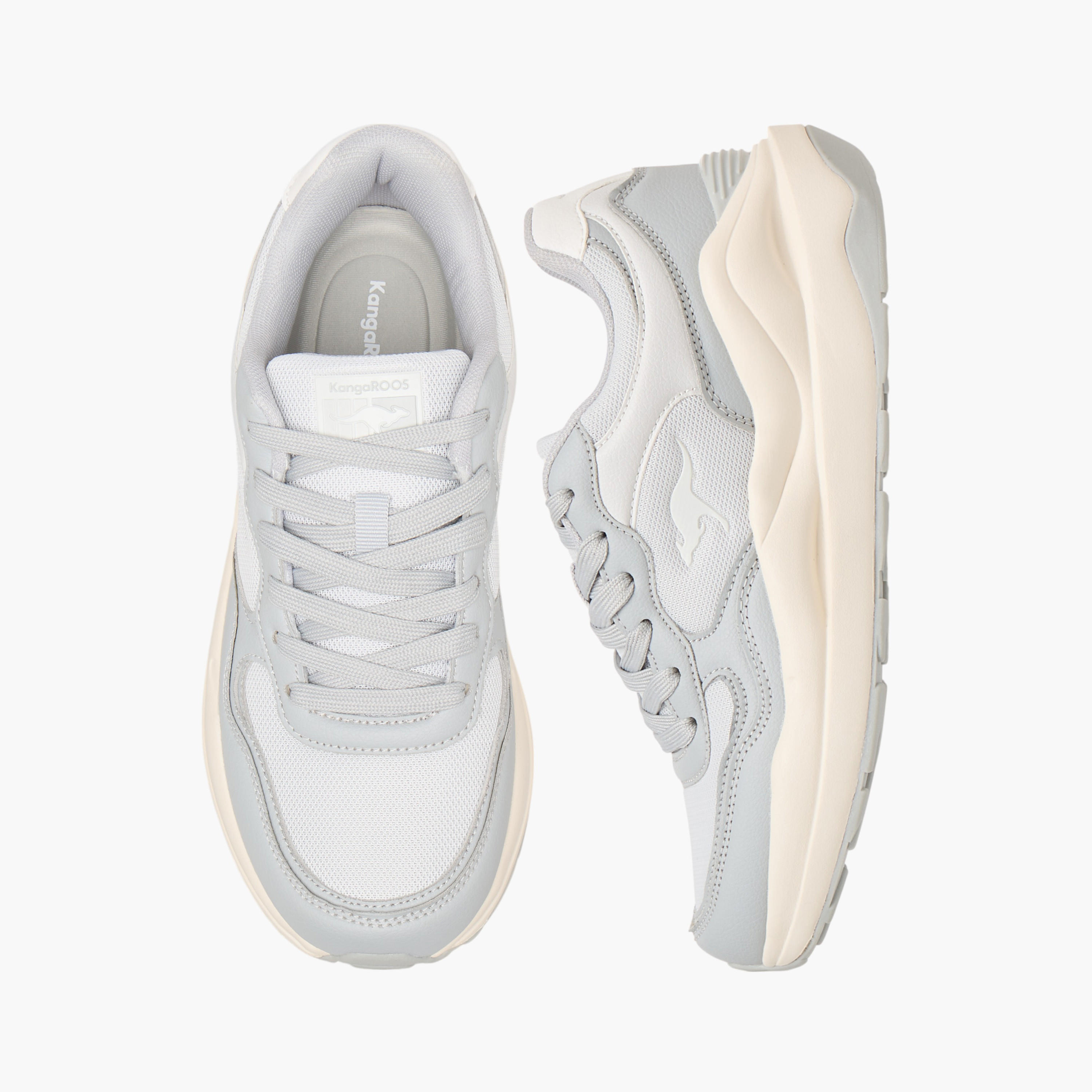 KangaROOS Women's Panelled Lace-Up Sports Shoes-women-shoes-sports-image-1
