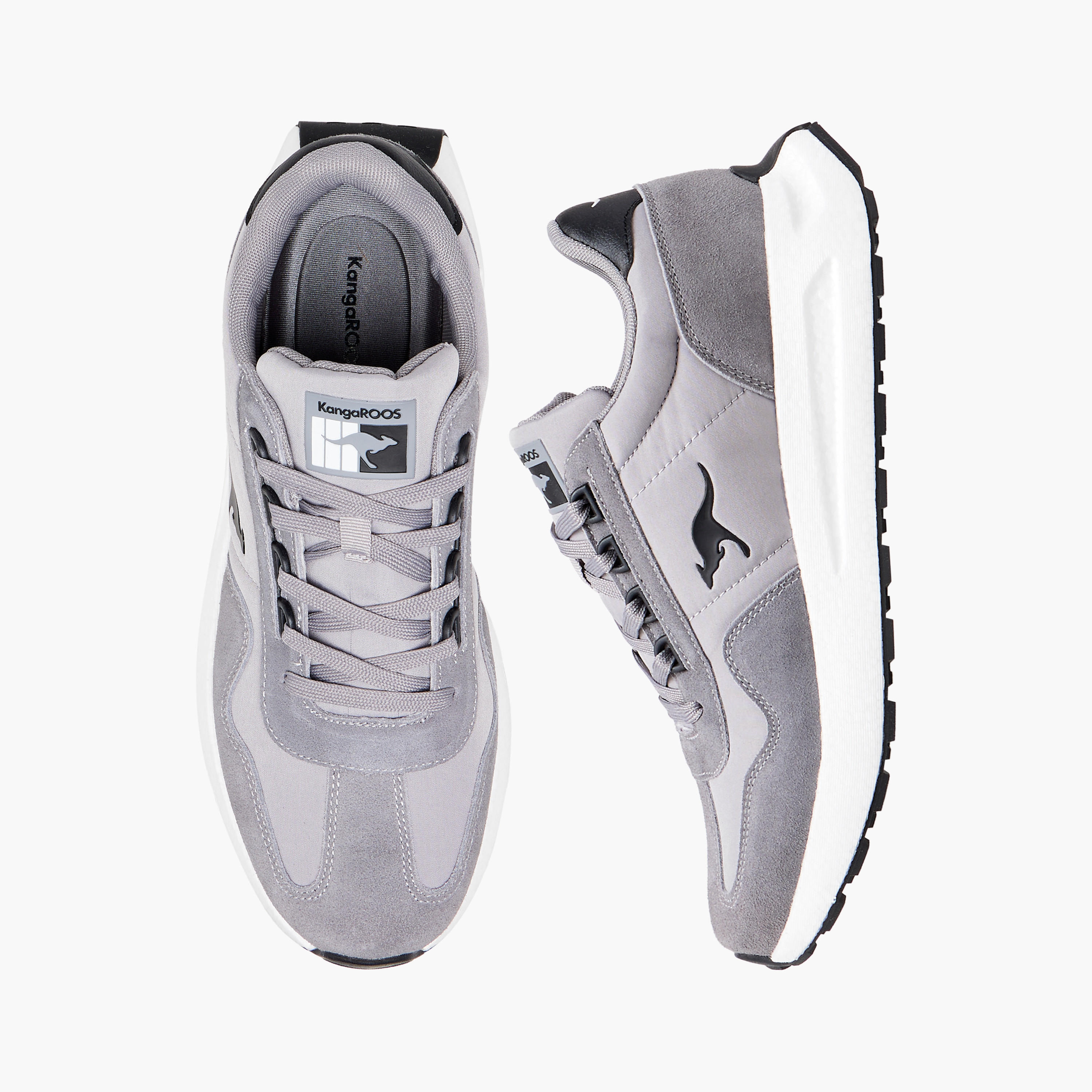 KangaROOS Men's Panelled Sports Shoes with Lace-Up Closure-sports-men-shoes-image-1