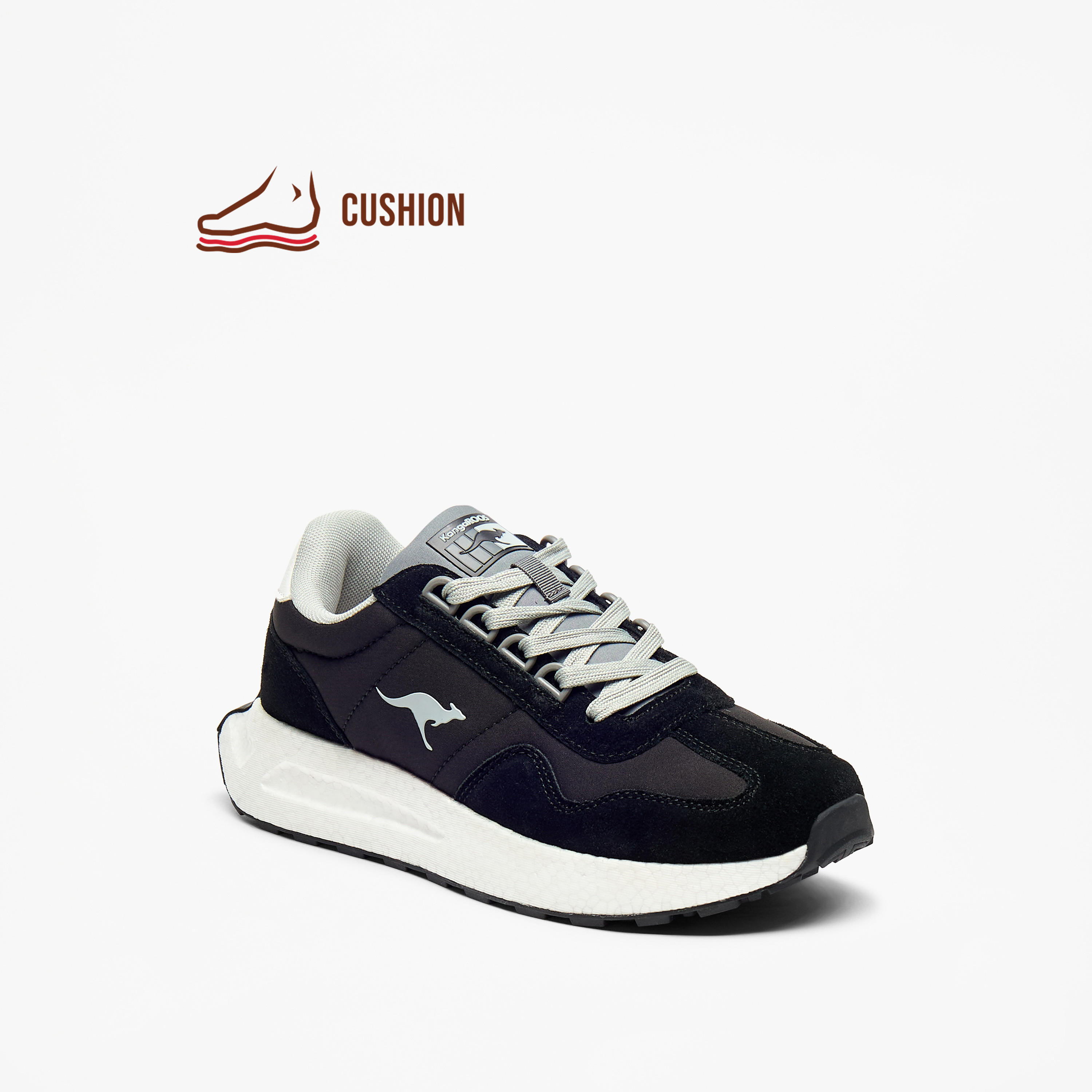 KangaROOS Women's Logo Detail Walking Shoes with Lace-Up Closure-women-shoes-sneakers-image-1