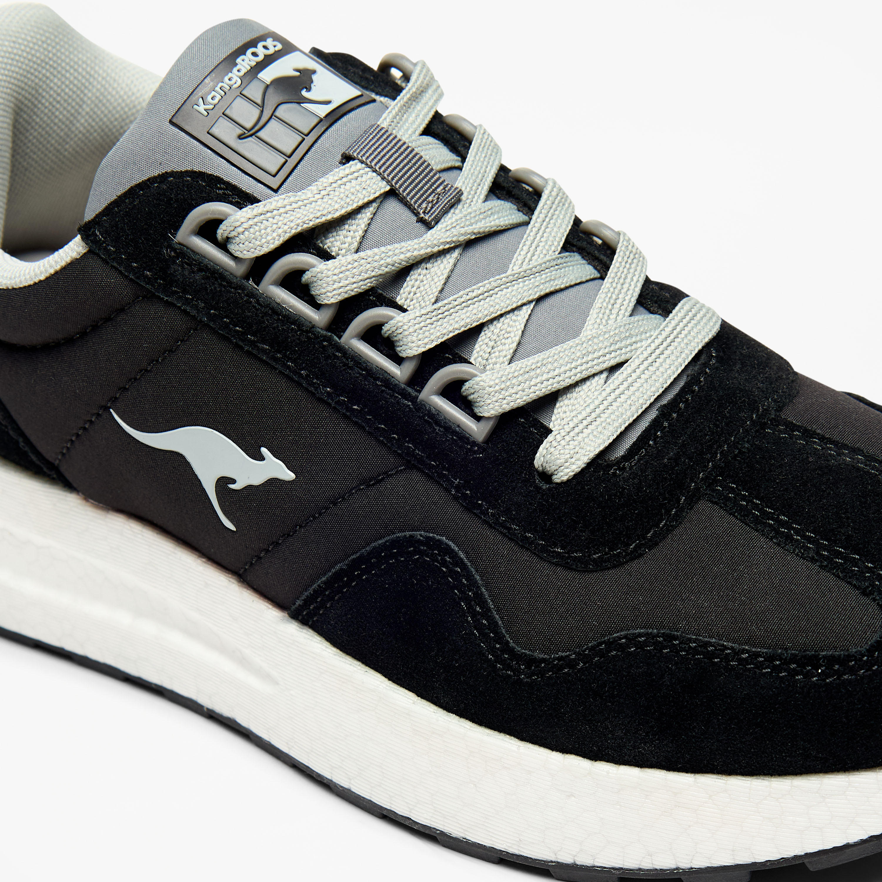 KangaROOS Women's Logo Detail Walking Shoes with Lace-Up Closure-women-shoes-sneakers-image-4