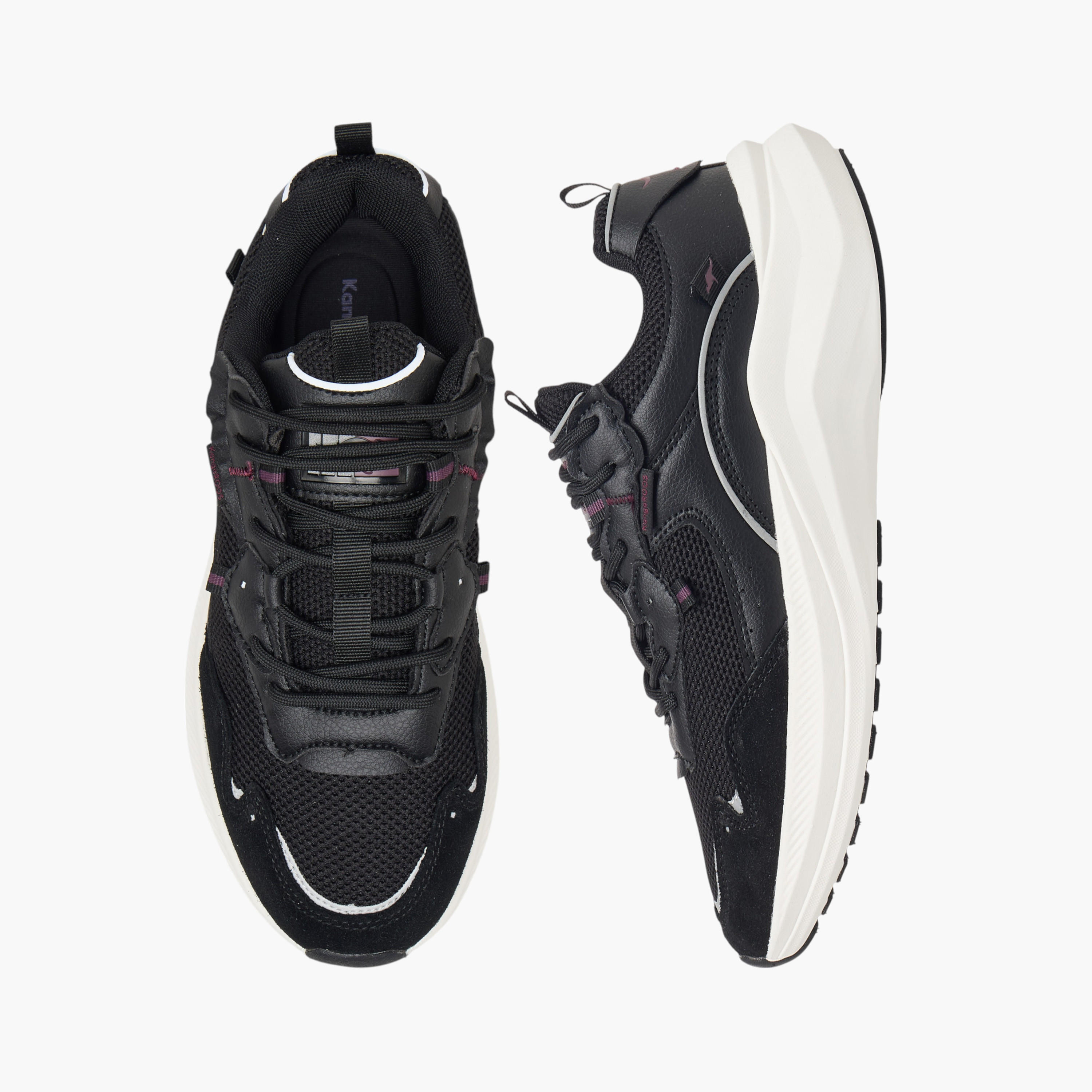 KangaROOS Women's Panelled Sports Shoes with Lace-Up Closure-women-shoes-sports-image-1