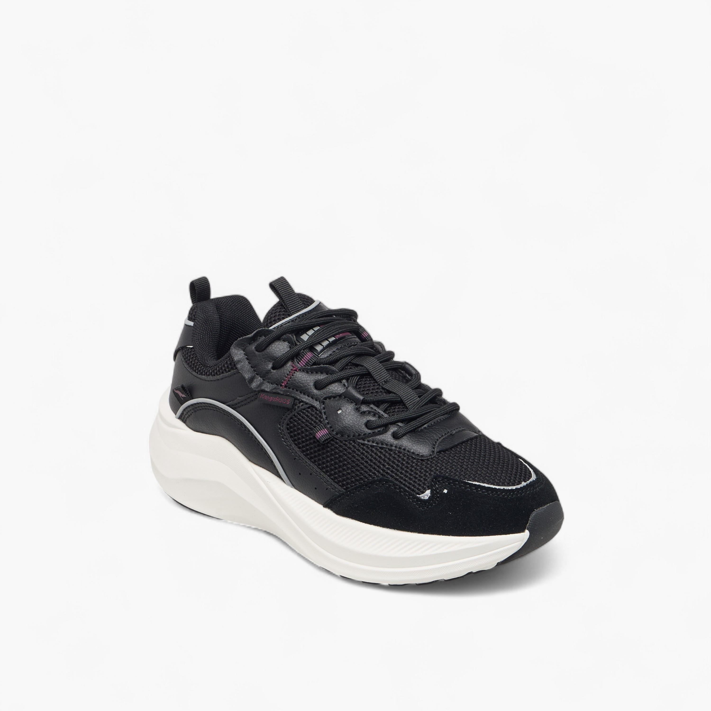 KangaROOS Women's Panelled Sports Shoes with Lace-Up Closure-women-shoes-sports-image-4