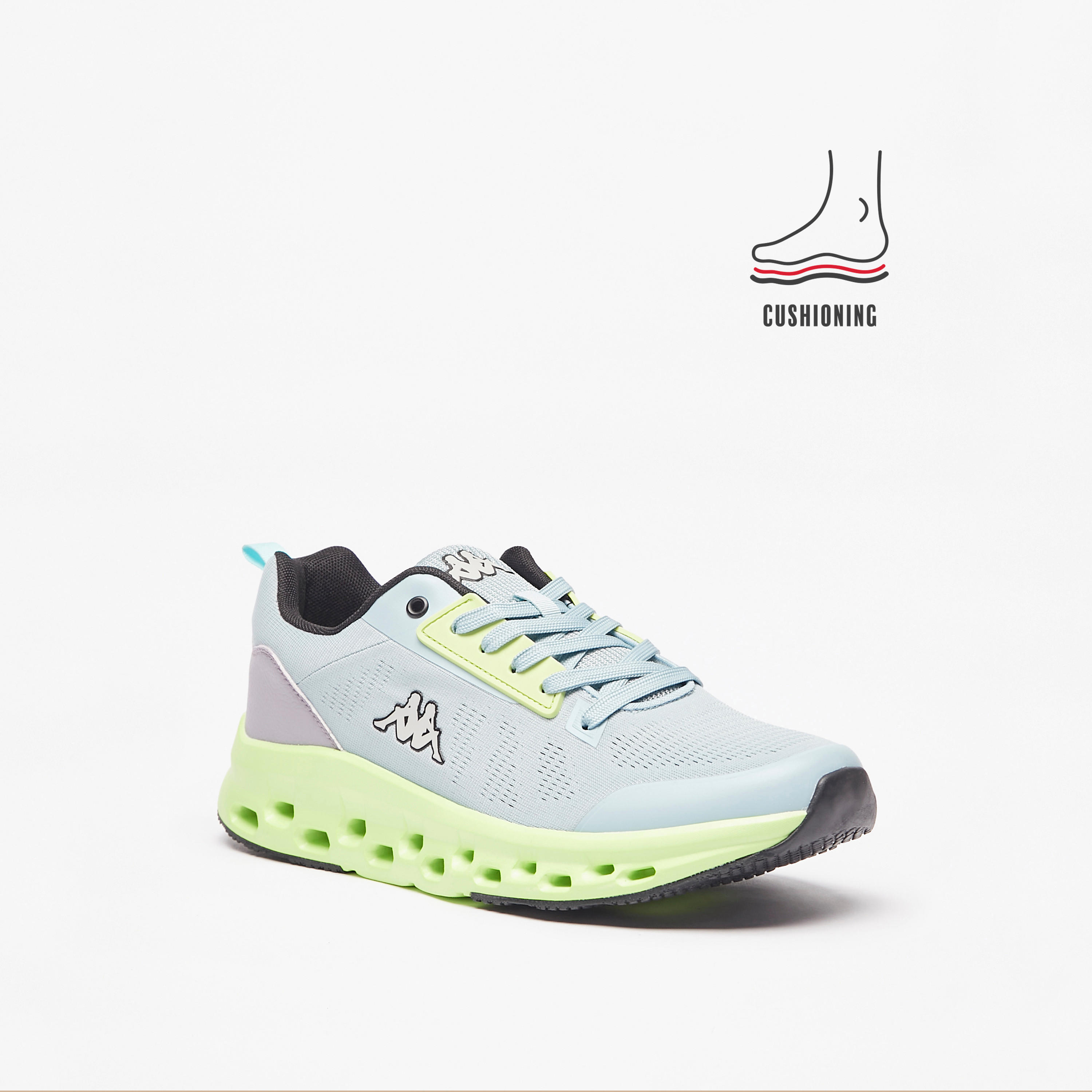 Kappa Men's Logo Detail Lace-Up Sports Shoes with Cushioning-sports-men-shoes-image-1