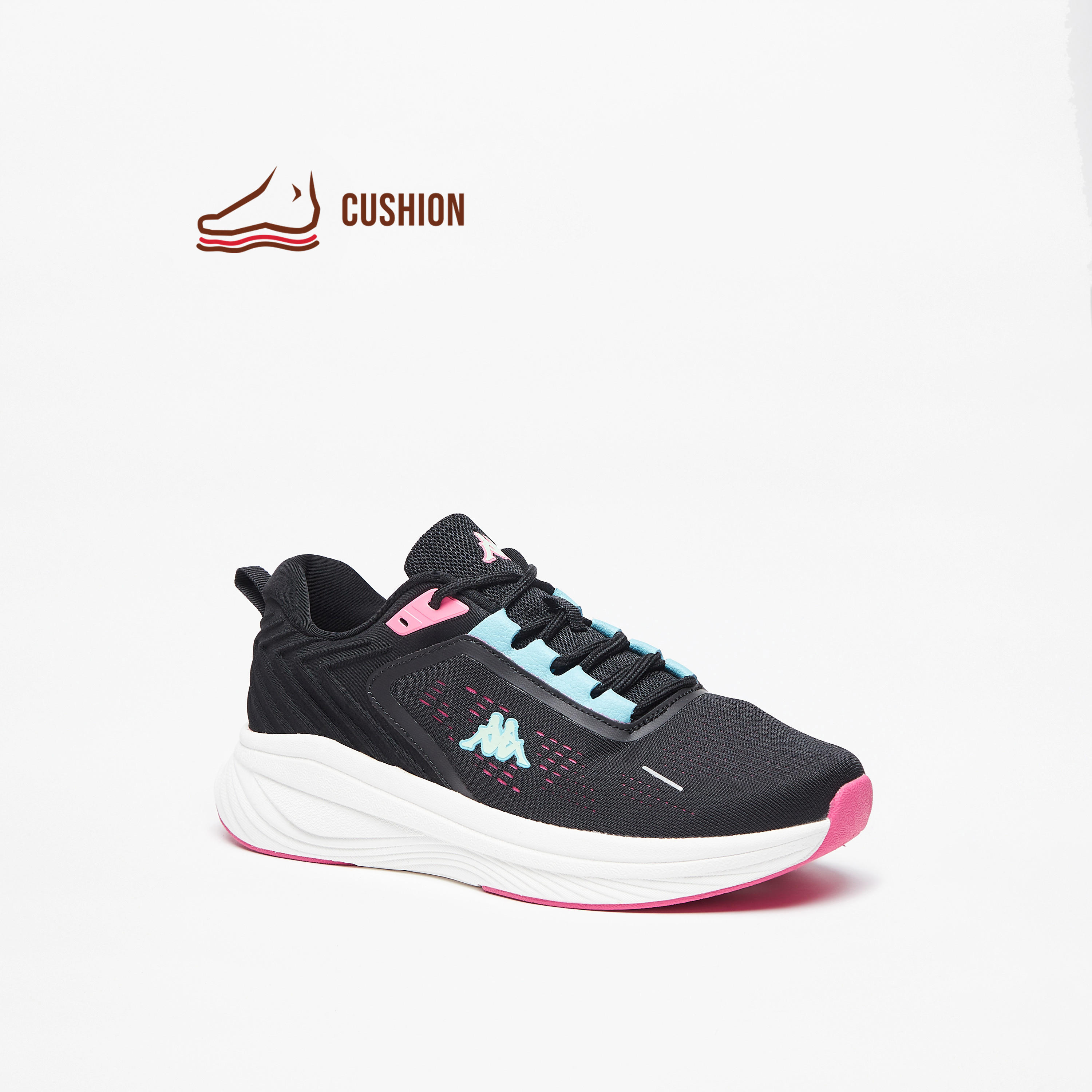 Kappa Women's Textured Lace-Up Sports Shoes with Cushioning-women-shoes-sneakers-image-1