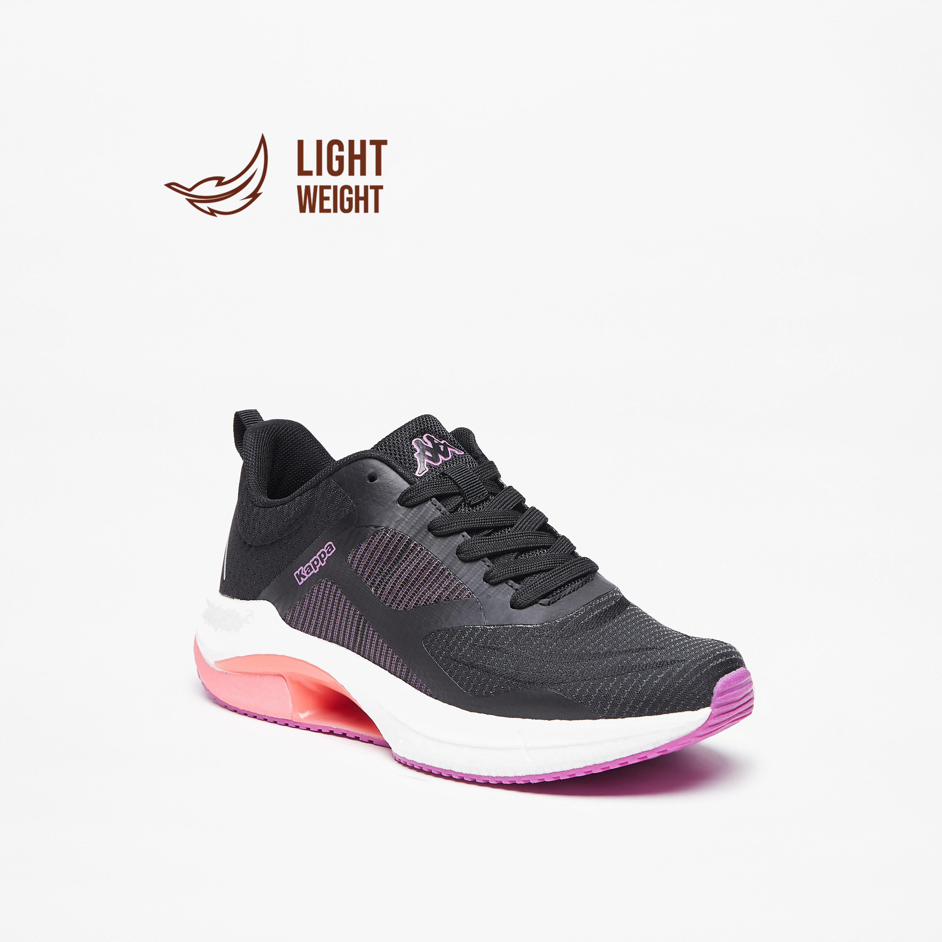 Kappa Women's Textured Lightweight Sports Shoes with Lace-Up Closure-women-shoes-sneakers-image-1