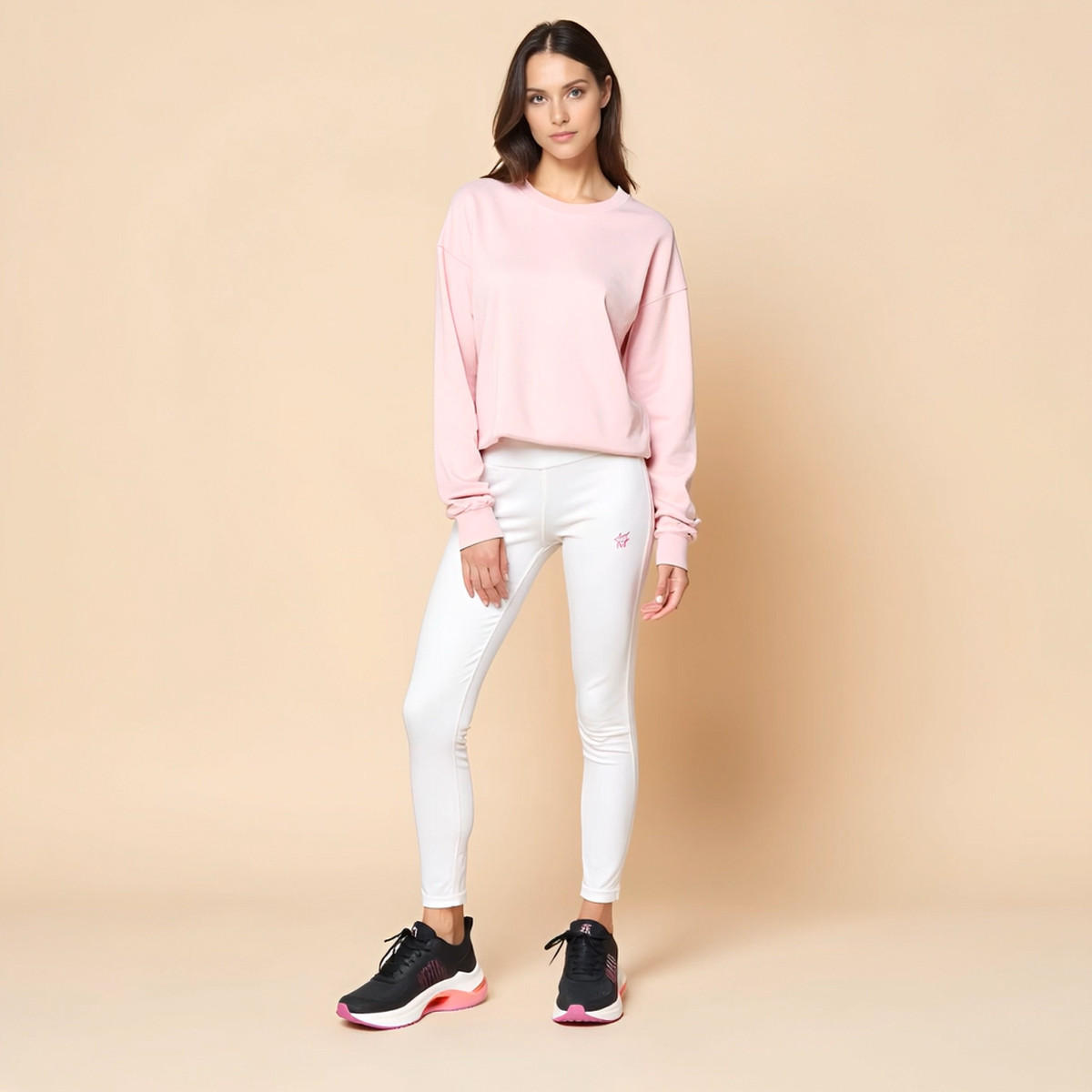 Kappa Women's Textured Lightweight Sports Shoes with Lace-Up Closure-women-shoes-sneakers-image-4
