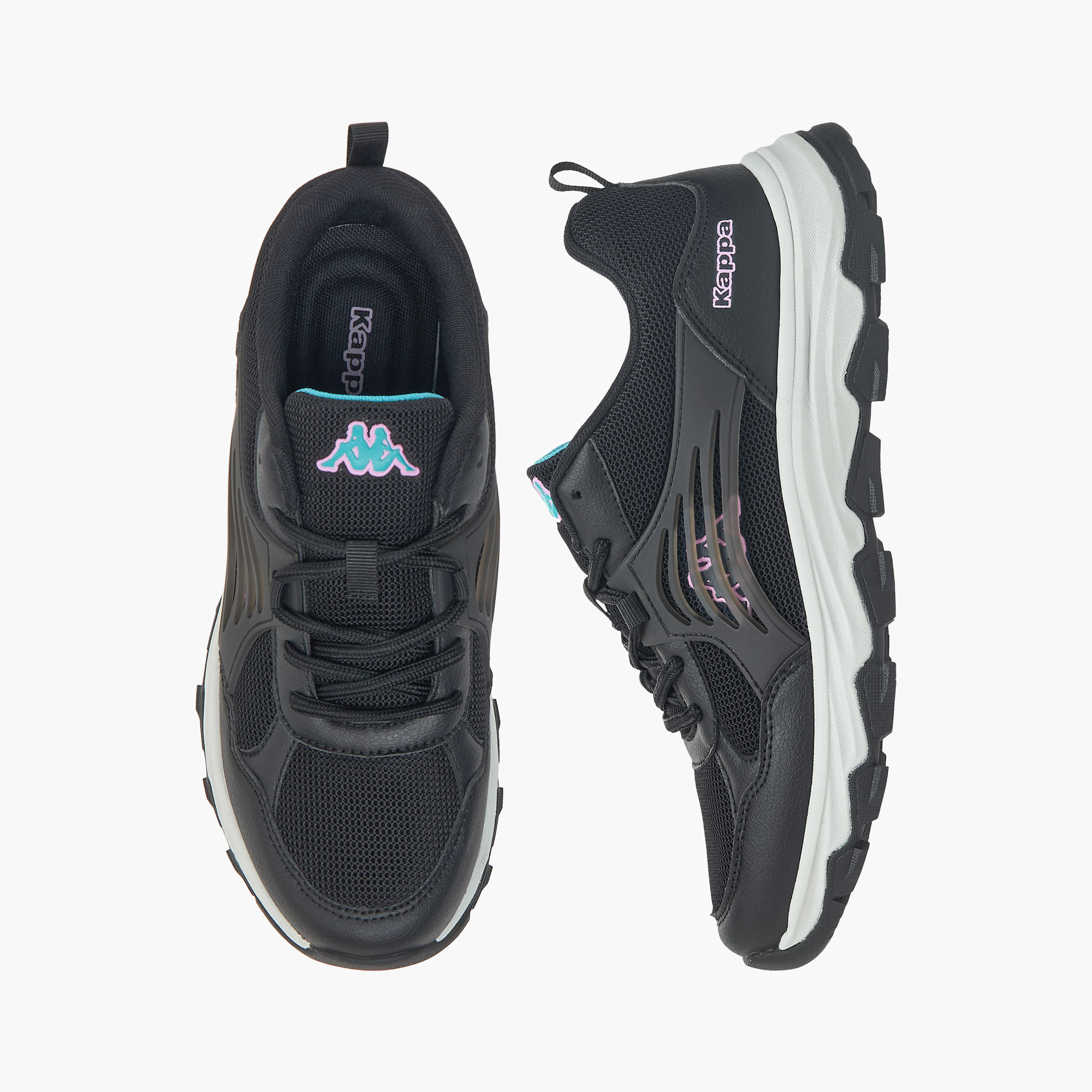 حذاء رياضي برباط إغلاق ولسان سحب وطبعات شعار للنساء من كابا-women-shoes-sneakers-image-1