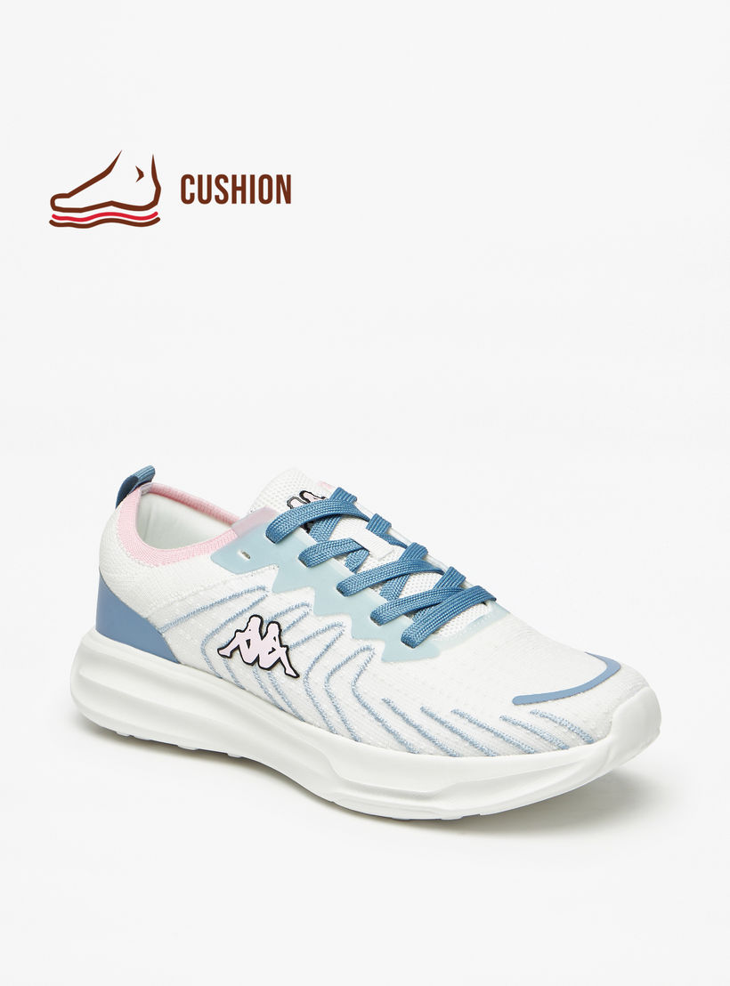 Kappa Women's Textured Walking Shoes with Lace-Up Closure-women-shoes-sneakers-image-1