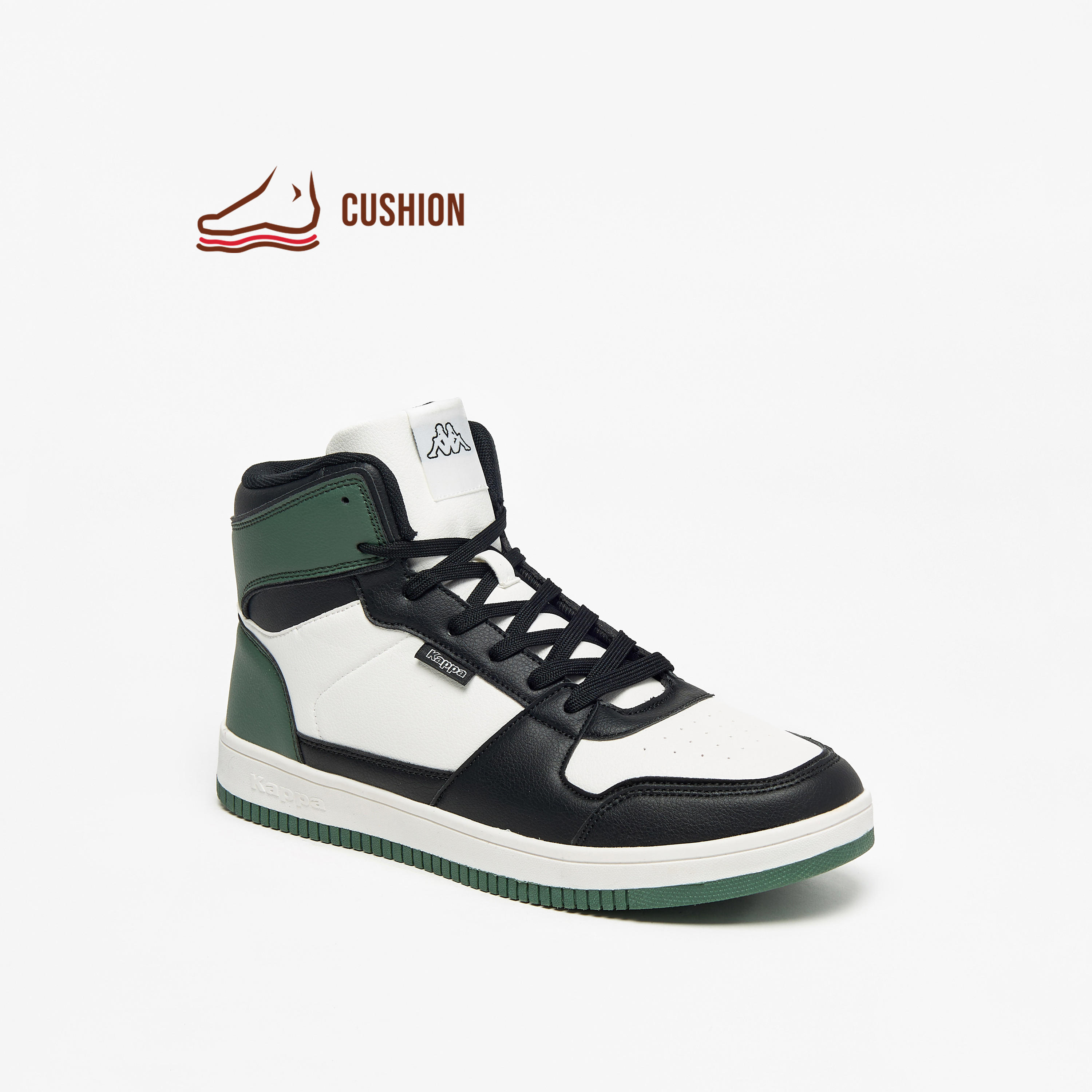 Kappa Men's Panelled High Top Lace-Up Sneakers-men-shoes-sneakers-image-6