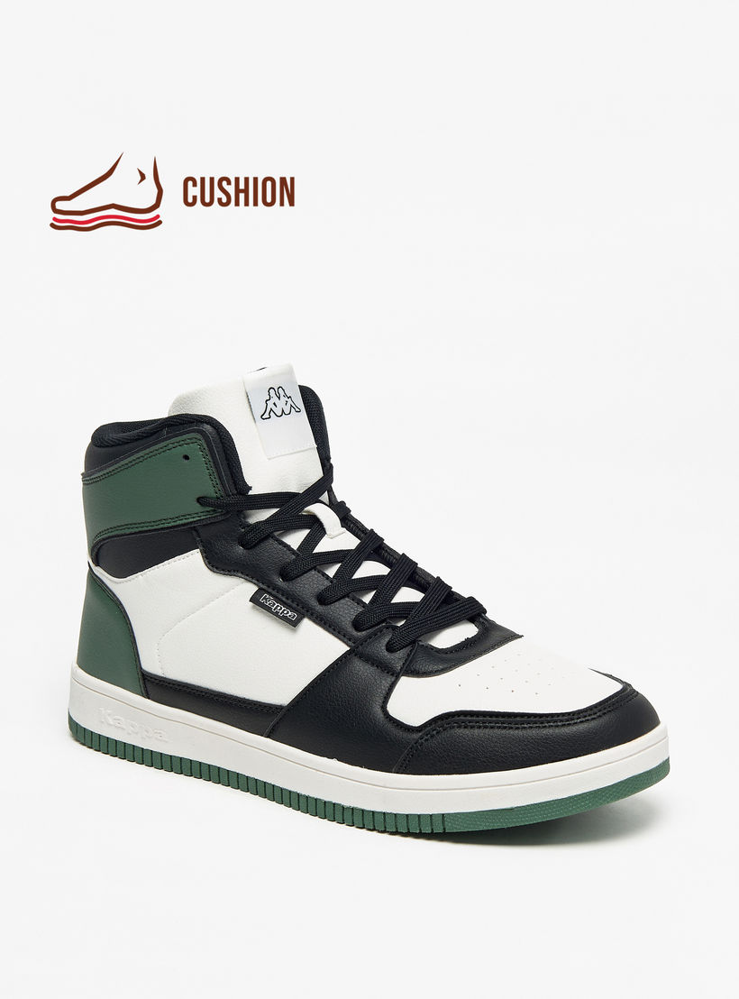 Kappa Men's Panelled High Top Lace-Up Sneakers-men-shoes-sneakers-image-1