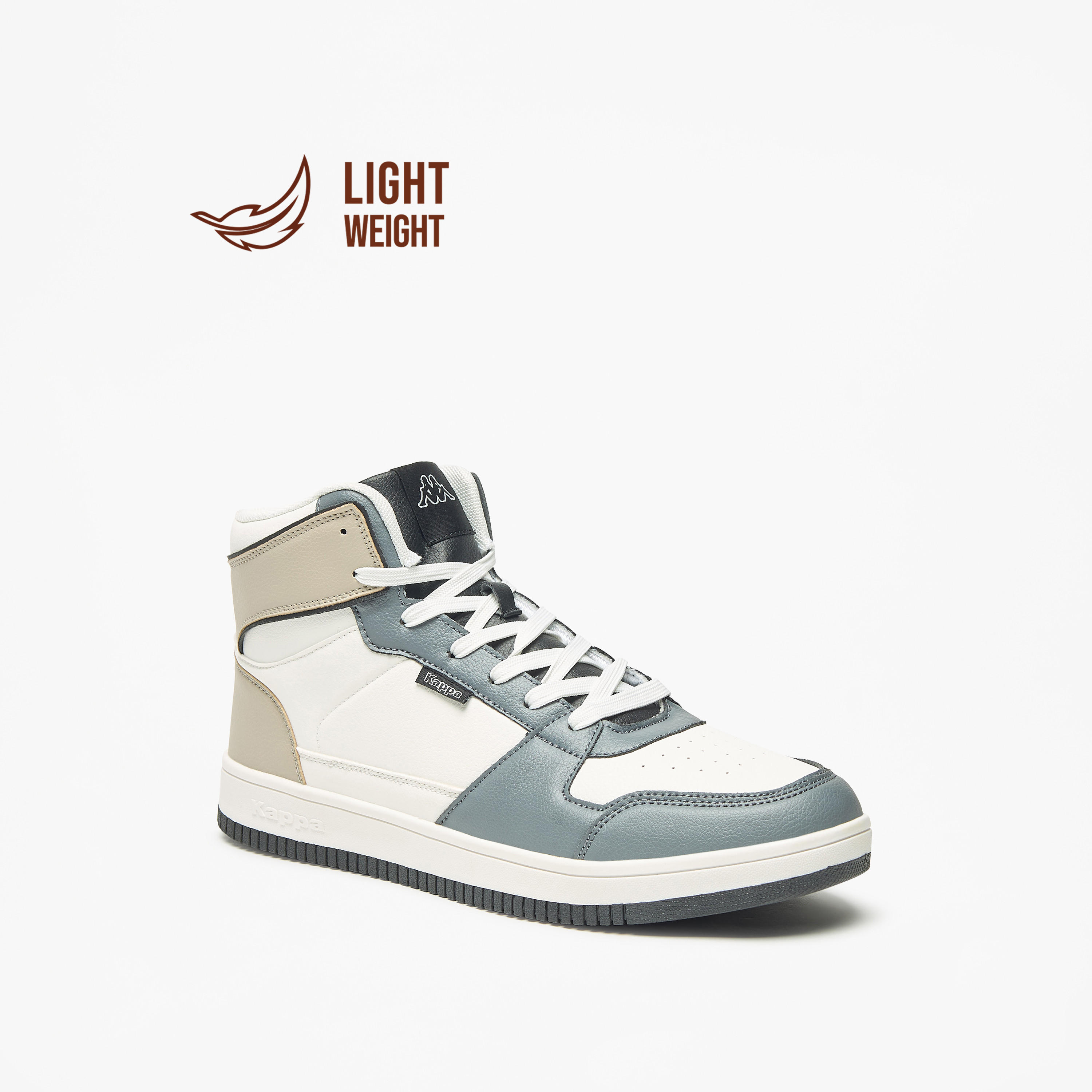 Kappa Men's Panelled High Top Lace-Up Sneakers-men-shoes-sneakers-image-1
