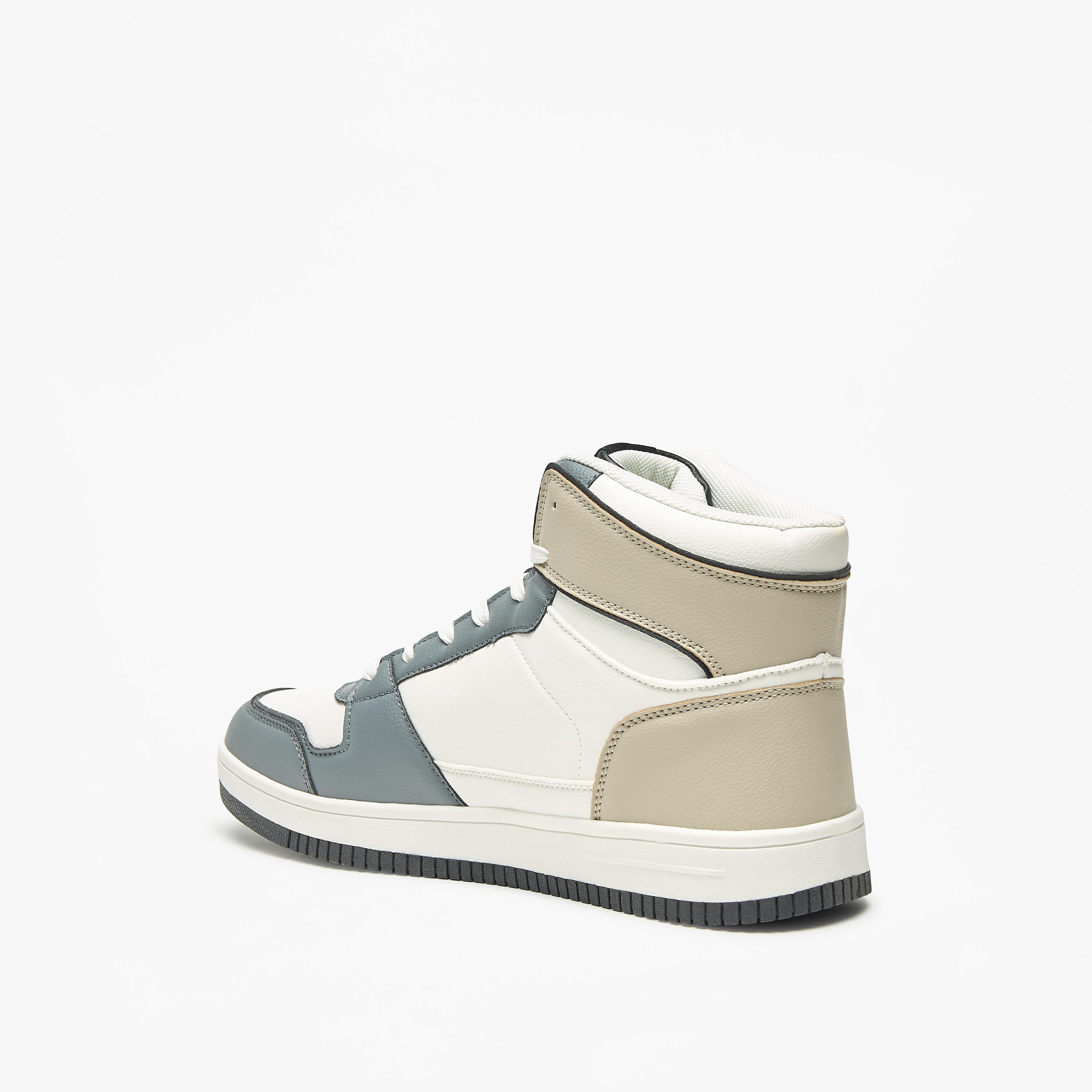 Kappa Men's Panelled High Top Lace-Up Sneakers-men-shoes-sneakers-image-2