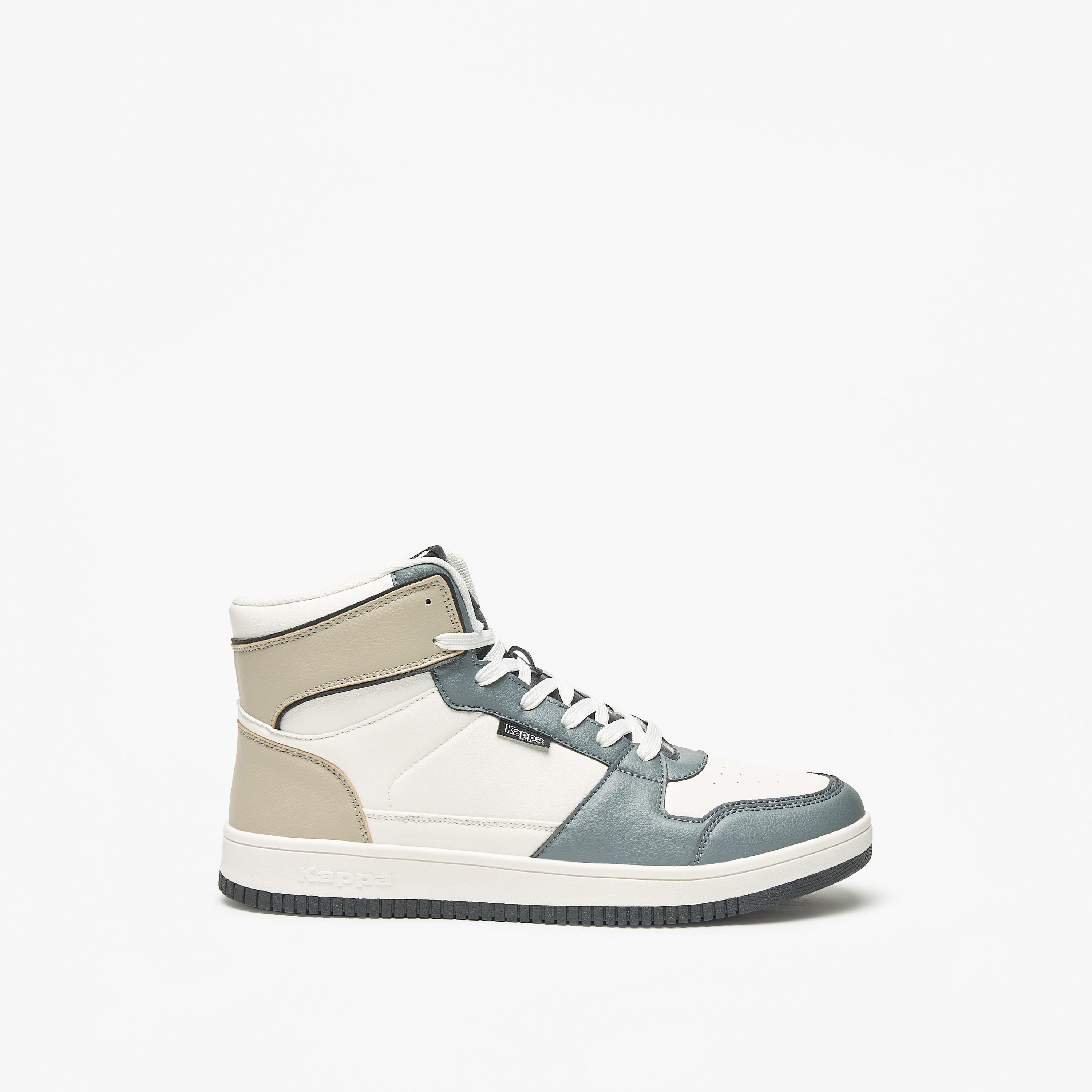 Kappa Men's Panelled High Top Lace-Up Sneakers-men-shoes-sneakers-image-3