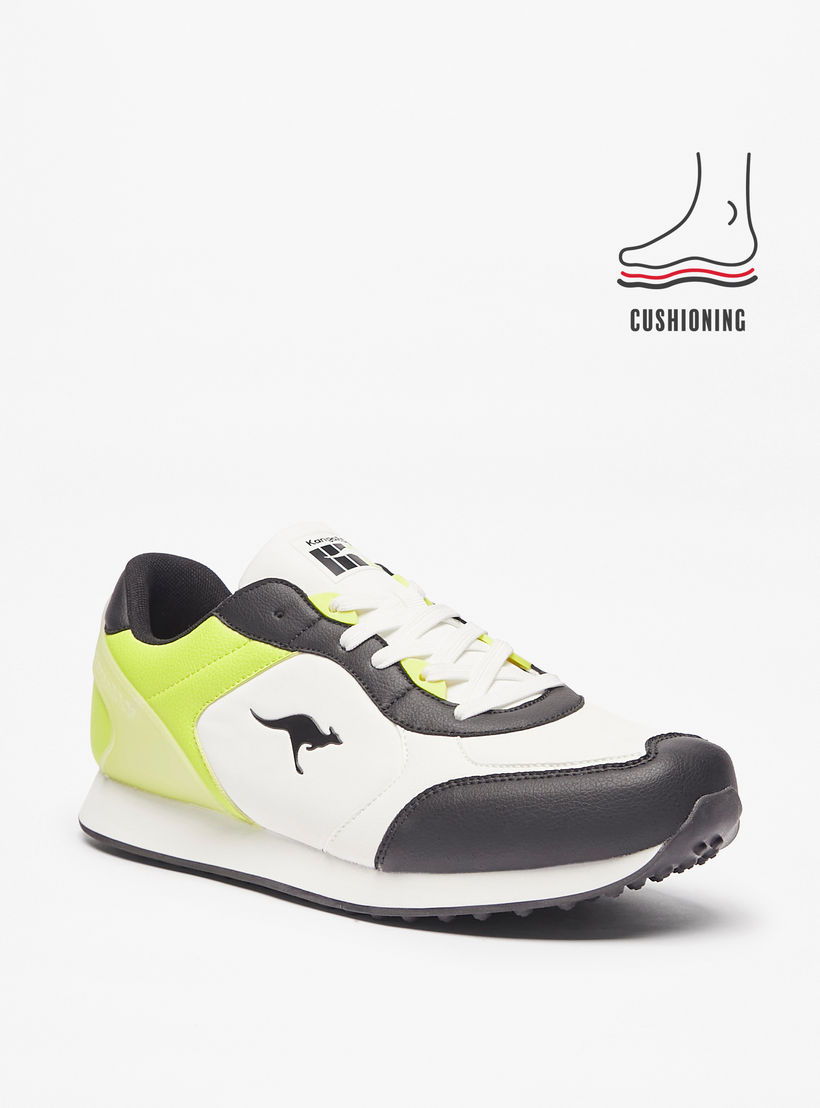 KangaROOS Men's Panelled Lace-Up Sneakers with Cushioning-men-shoes-sneakers-image-1