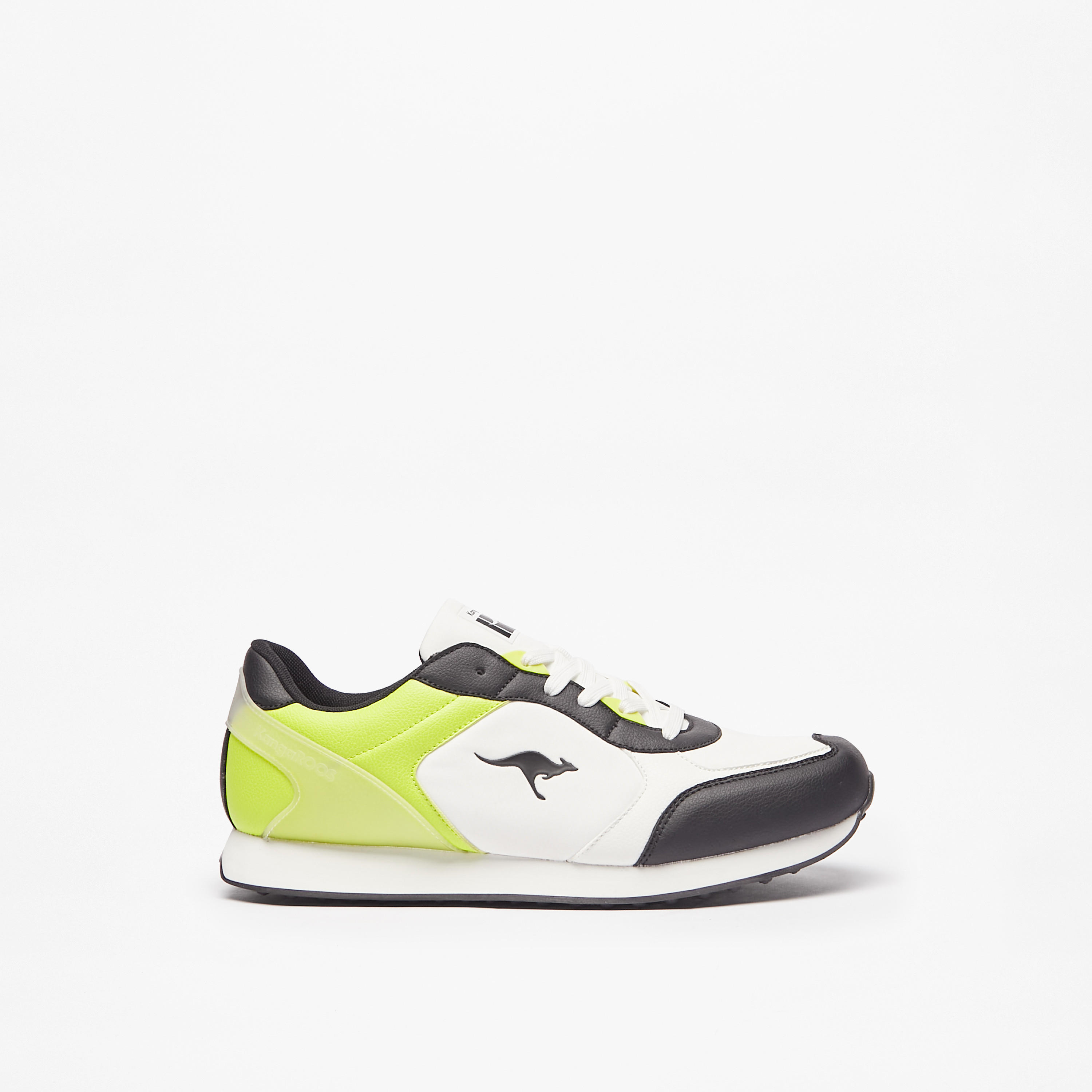 KangaROOS Men's Panelled Lace-Up Sneakers with Cushioning-men-shoes-sneakers-image-3