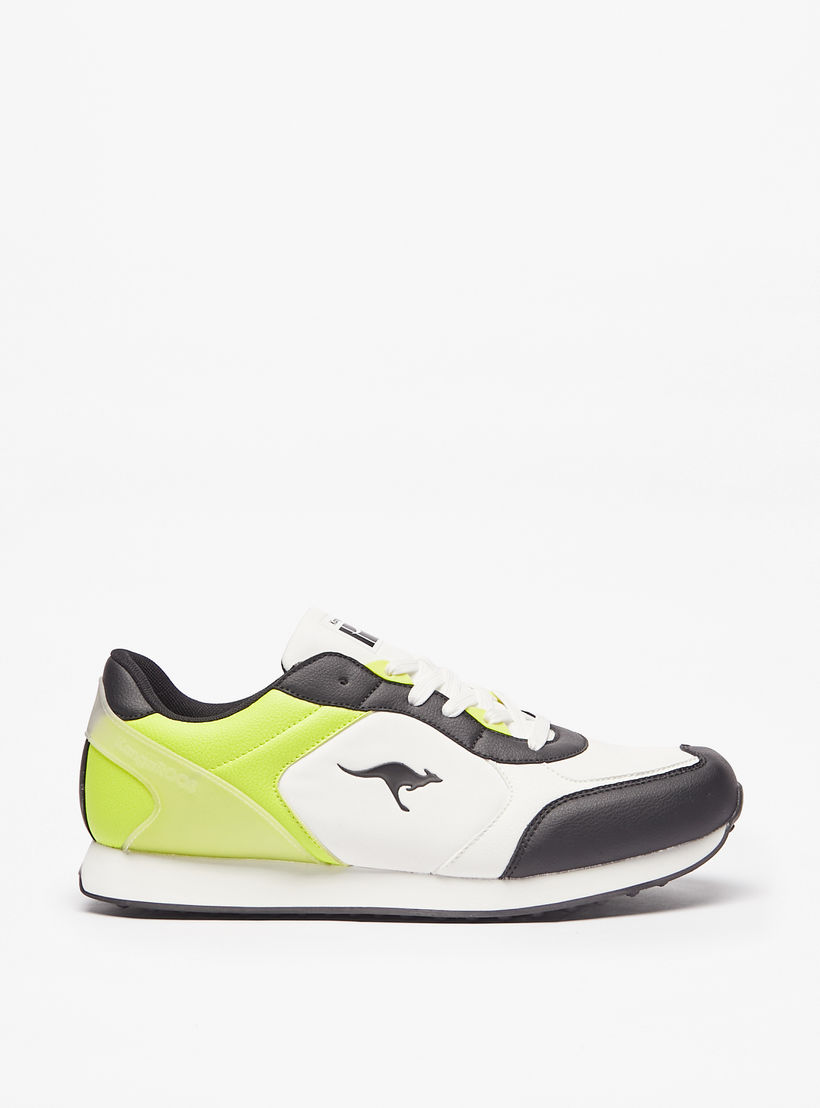 KangaROOS Men's Panelled Lace-Up Sneakers with Cushioning-men-shoes-sneakers-image-3