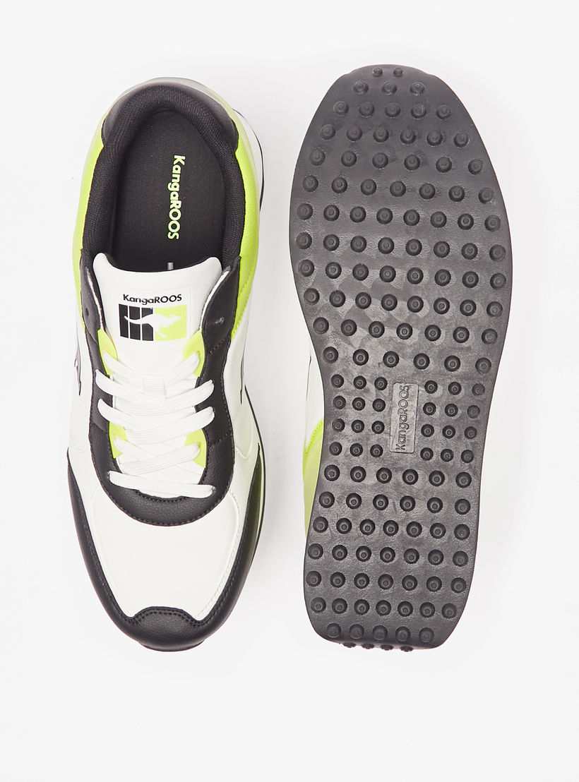 KangaROOS Men's Panelled Lace-Up Sneakers with Cushioning-men-shoes-sneakers-image-4