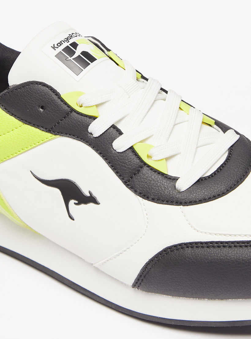 KangaROOS Men's Panelled Lace-Up Sneakers with Cushioning-men-shoes-sneakers-image-5