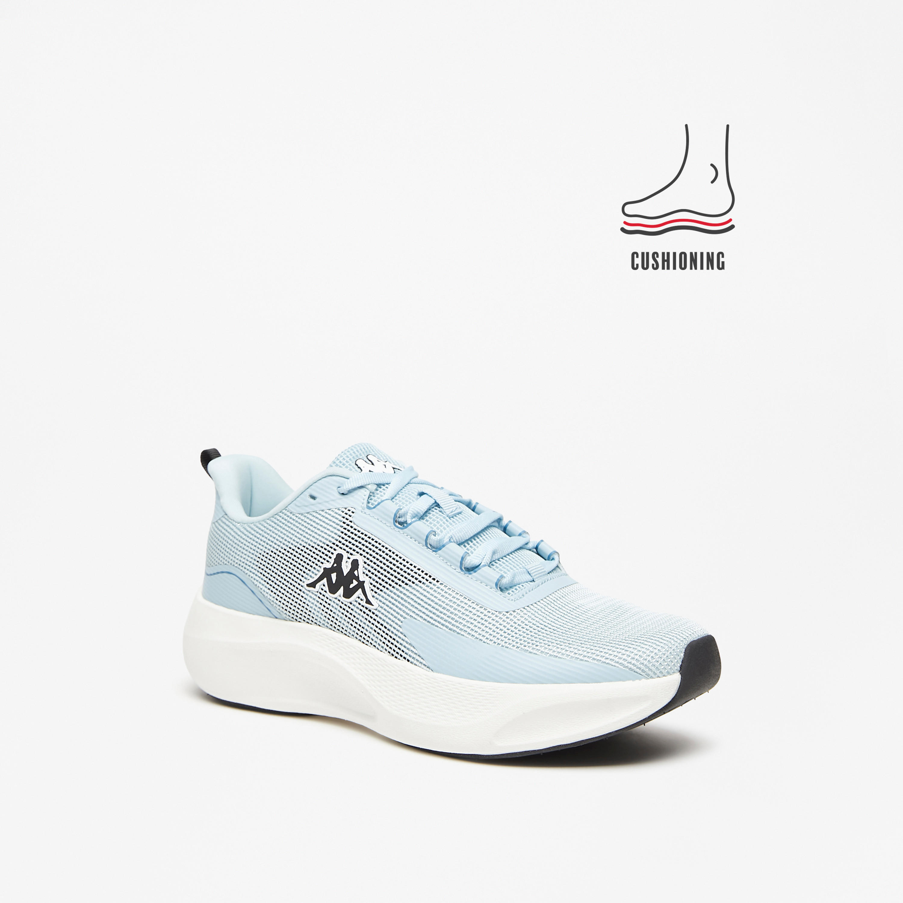 Kappa Women's Textured Lace-Up Trainer Shoes with Cushioning-women-shoes-sneakers-image-1