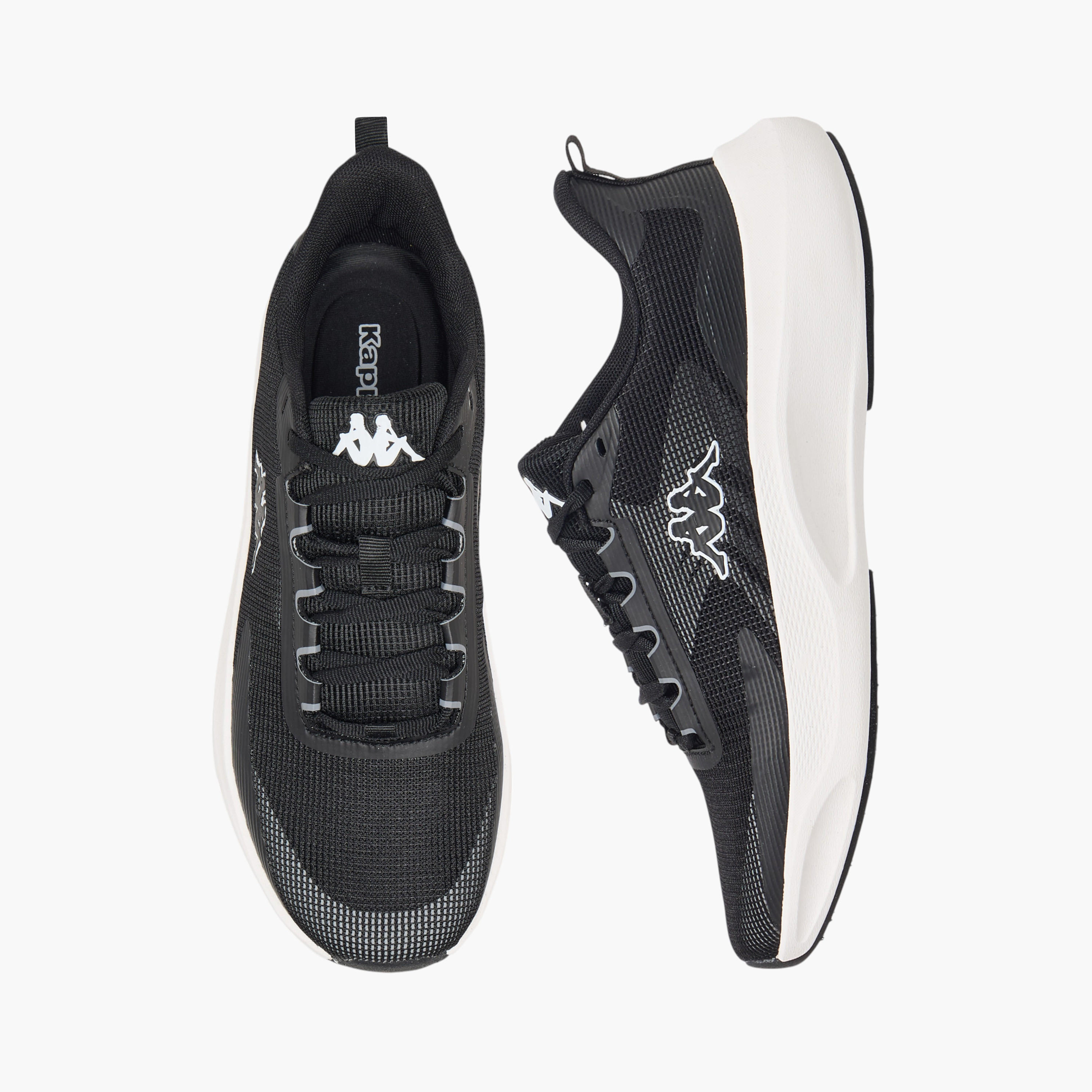 Kappa Women's Textured Lace-Up Sports Shoes with Pull Tab-women-shoes-sports-image-1