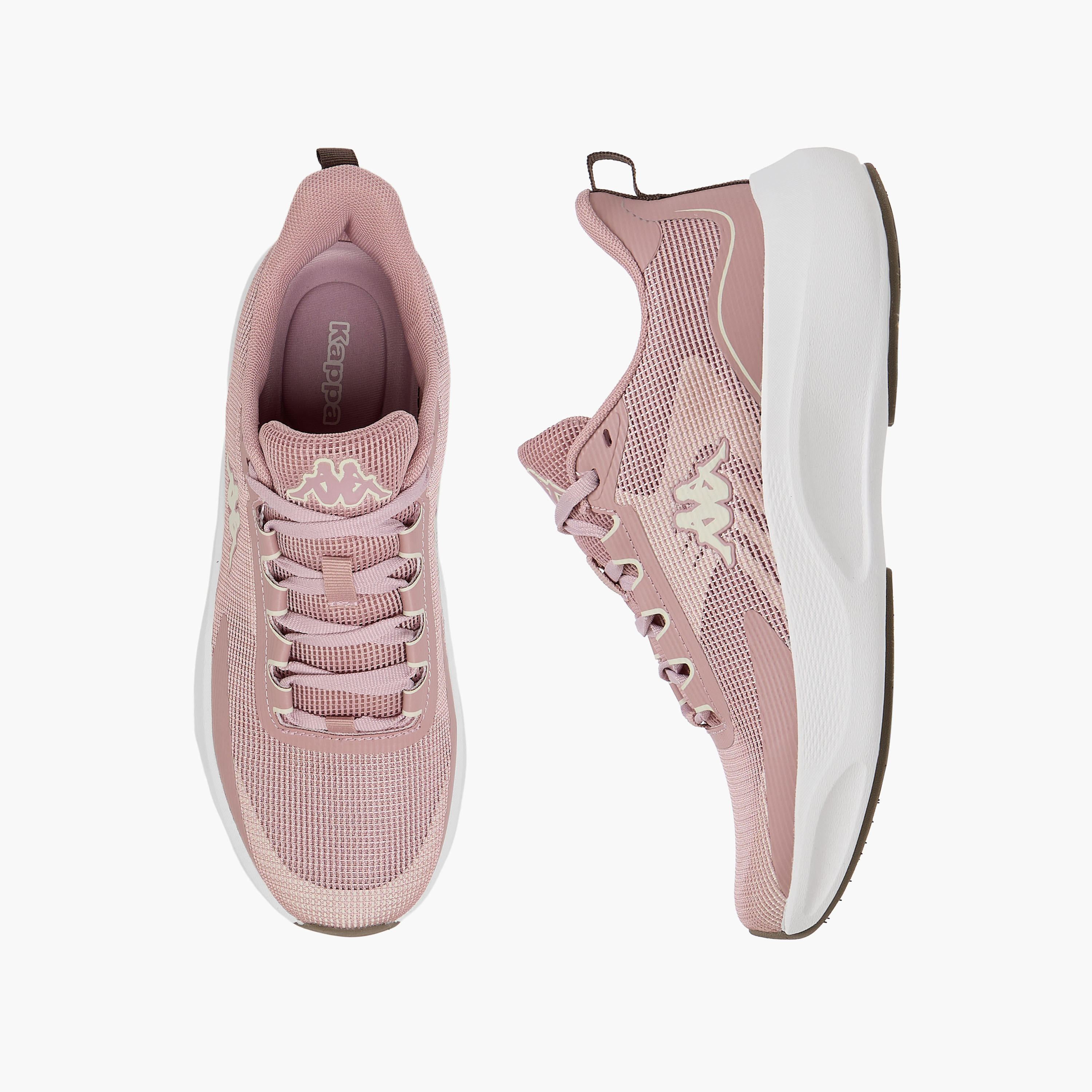 Kappa Women's Textured Lace-Up Sports Shoes with Pull Tab-women-shoes-sports-image-1