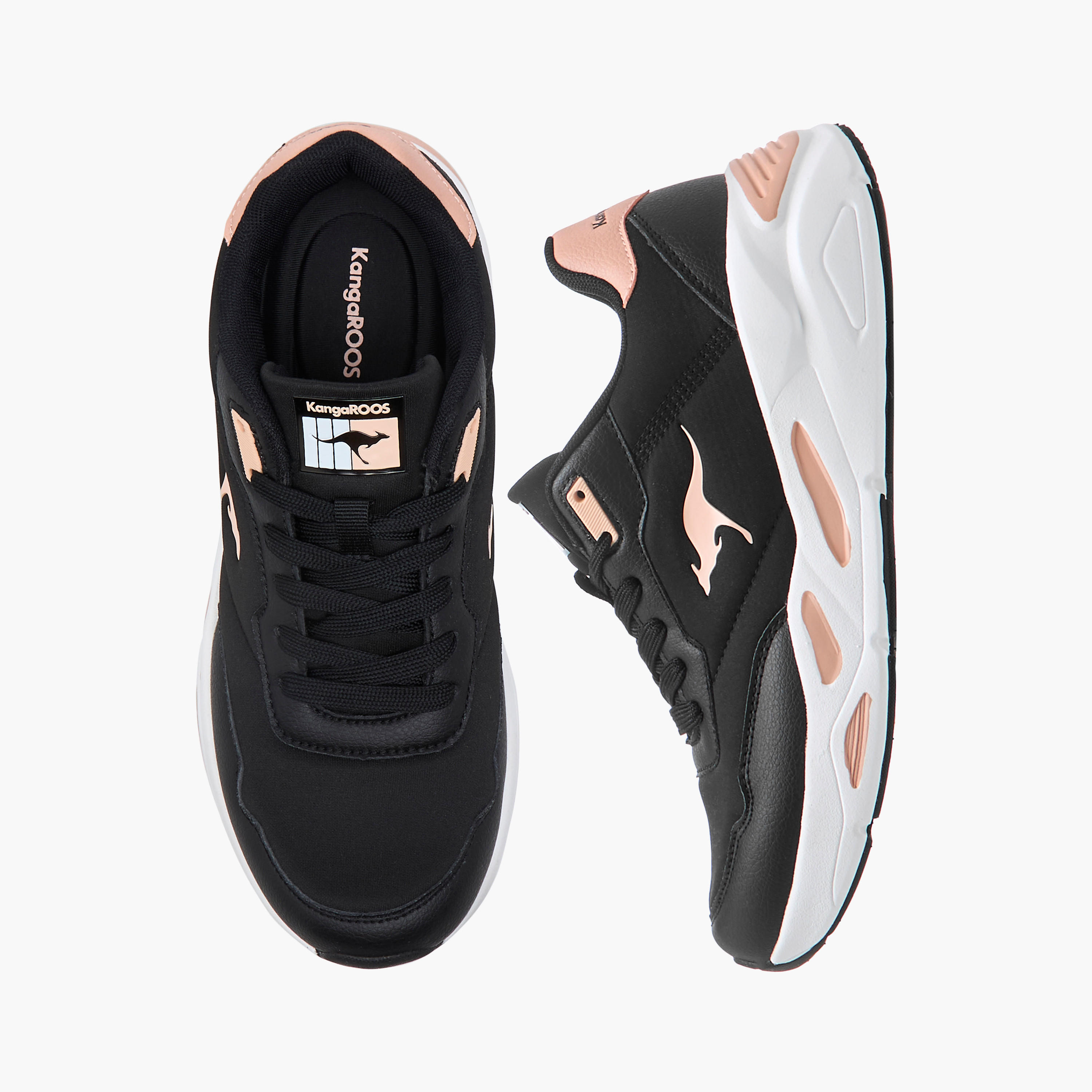 KangaROOS Women's Colourblock Sports Shoes with Lace-Up Closure-women-shoes-sneakers-image-1