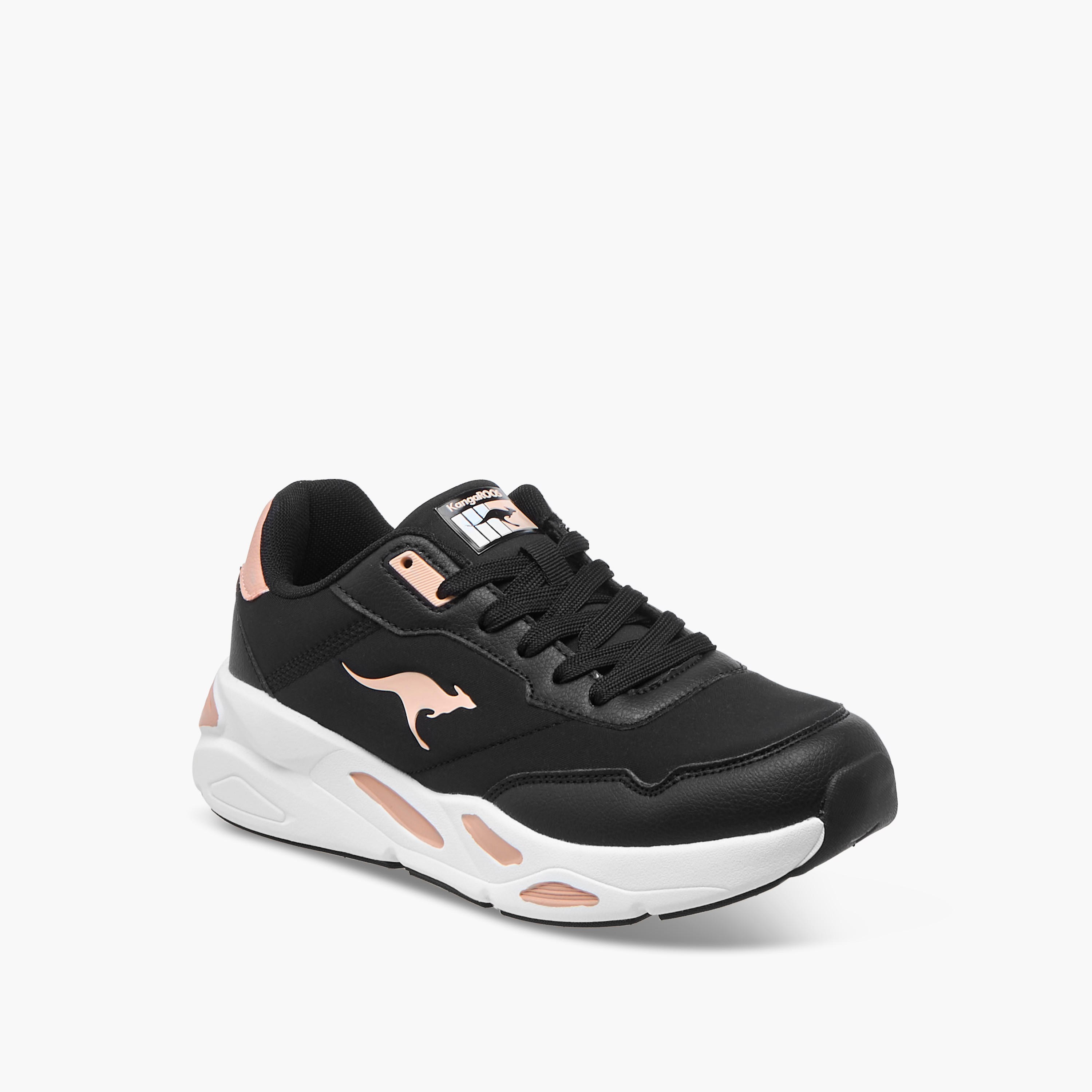 KangaROOS Women's Colourblock Sports Shoes with Lace-Up Closure-women-shoes-sneakers-image-2
