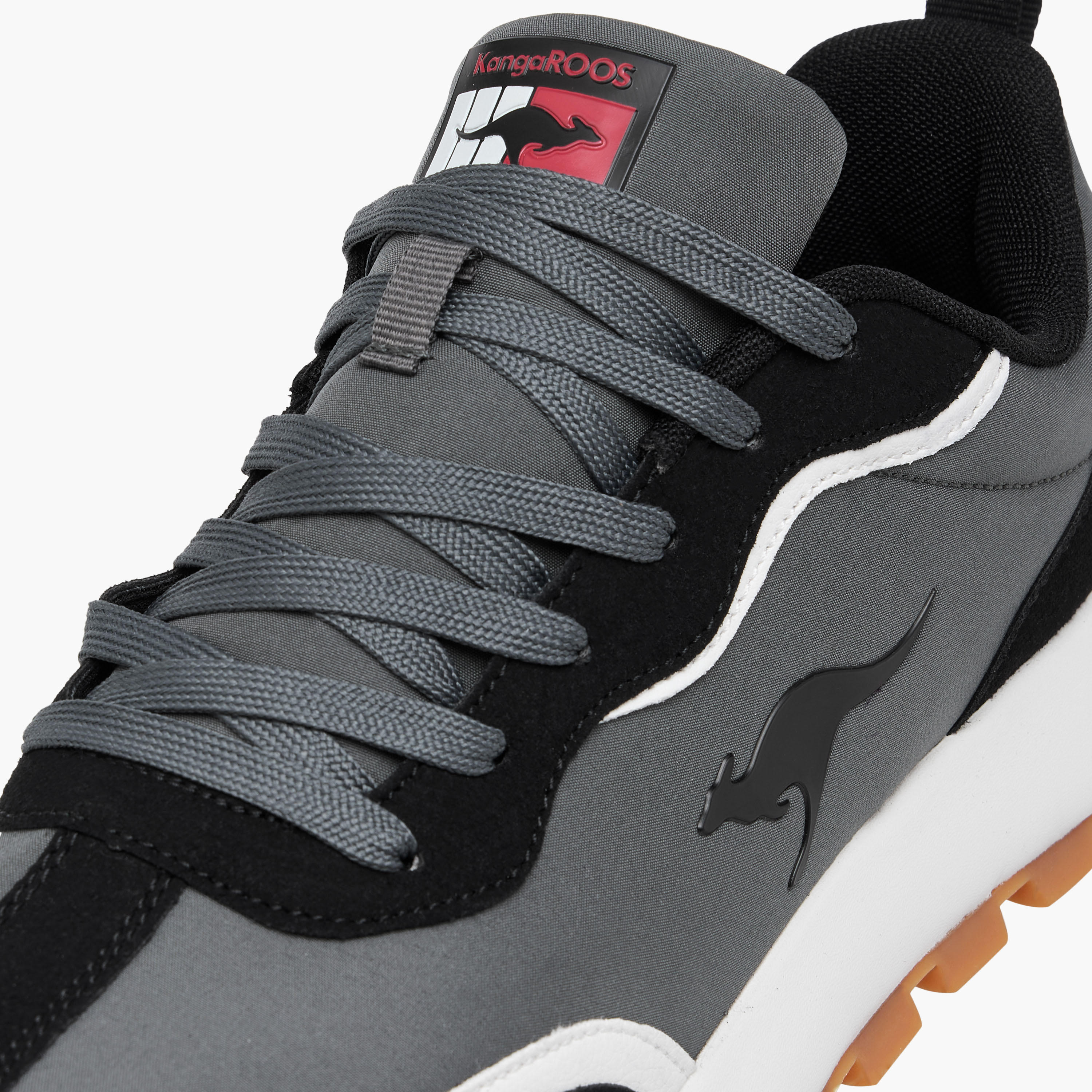 KangaROOS Men's Panelled Lace-Up Sneakers with Pull Tab-men-shoes-sneakers-image-6