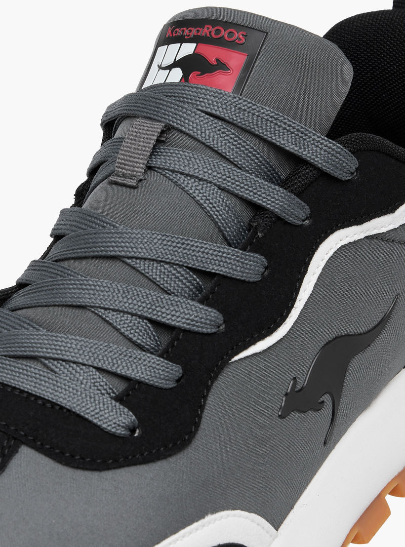 KangaROOS Men's Panelled Lace-Up Sneakers with Pull Tab-men-shoes-sneakers-image-6