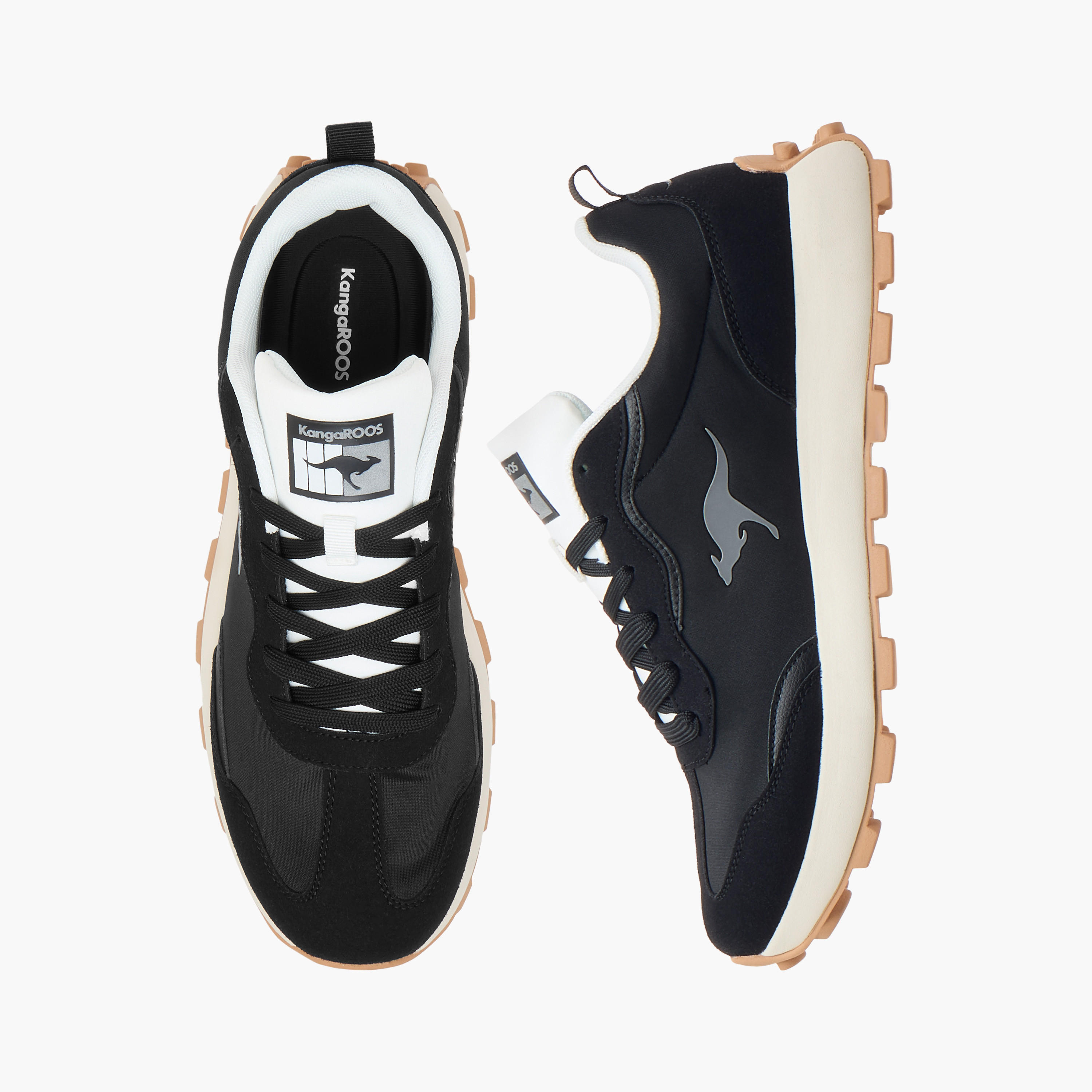 KangaROOS Men's Logo Print Sports Shoes with Lace-Up Closure-sports-men-shoes-image-1