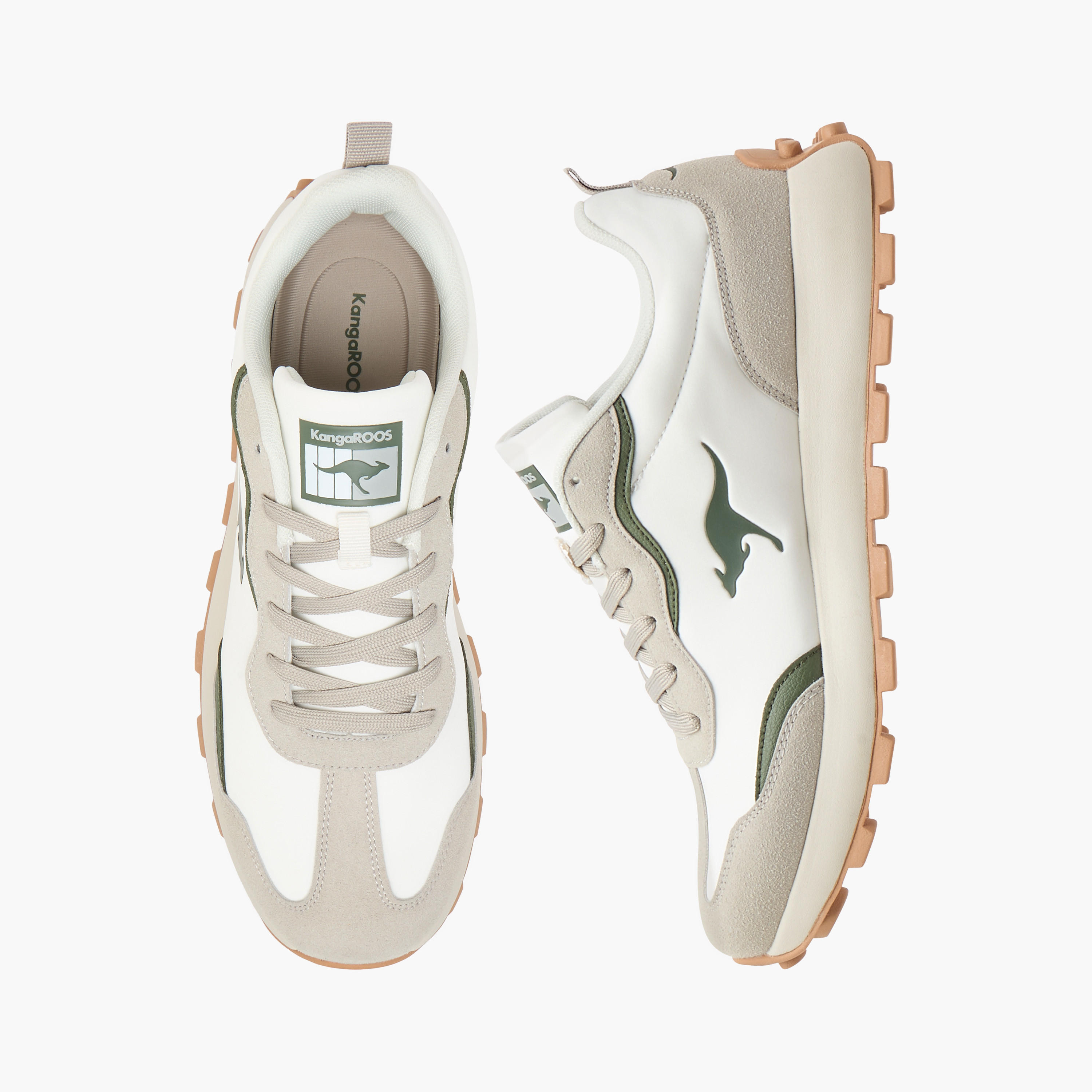 KangaROOS Men's Logo Print Sports Shoes with Lace-Up Closure-sports-men-shoes-image-1