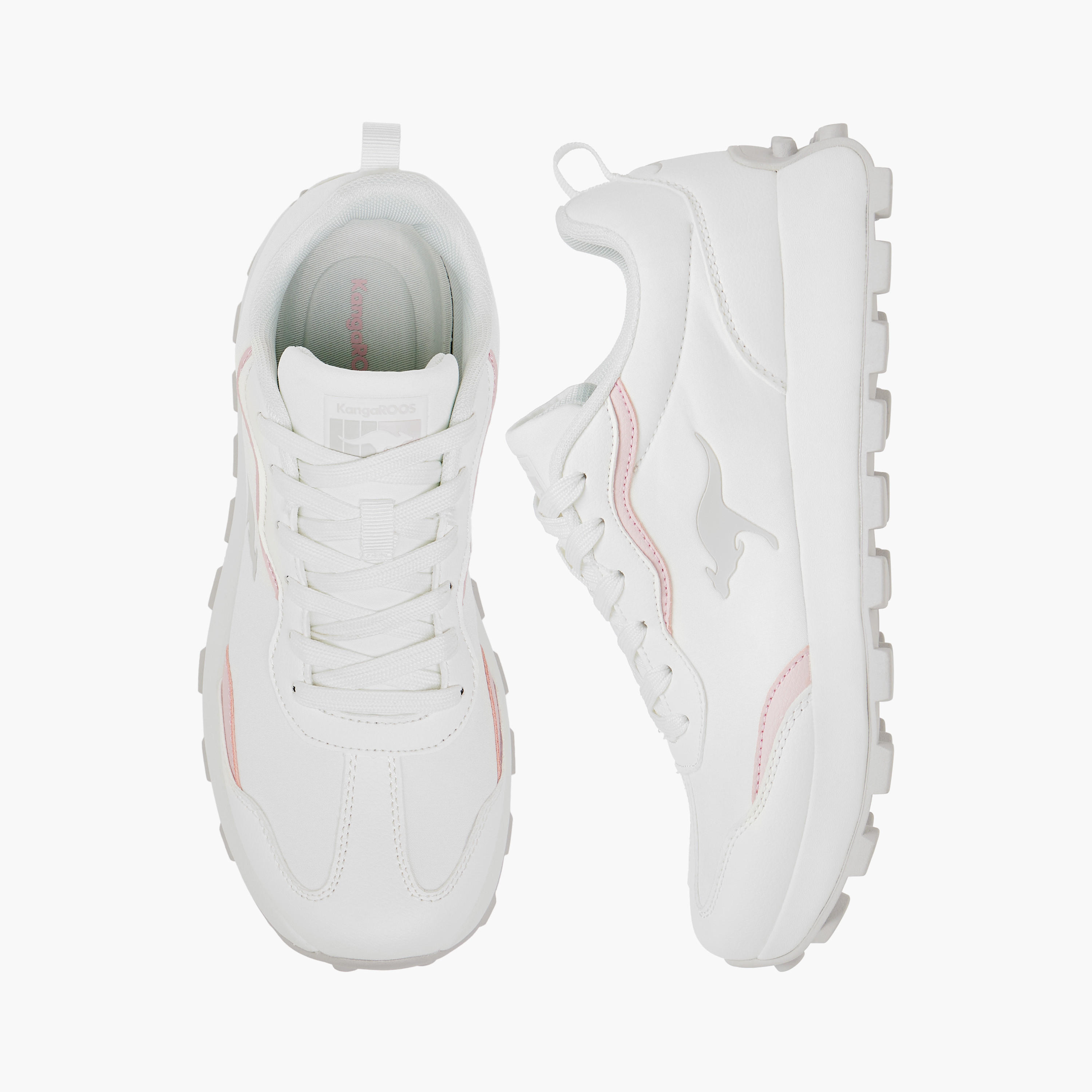 حذاء رياضي بنقوش شعار ورباط إغلاق للنساء من كانجاروز-women-shoes-sneakers-image-1