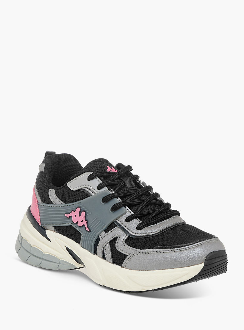 Kappa Women's Panelled Lace-Up Sports Shoes with Pull Tabs-women-shoes-sneakers-image-2