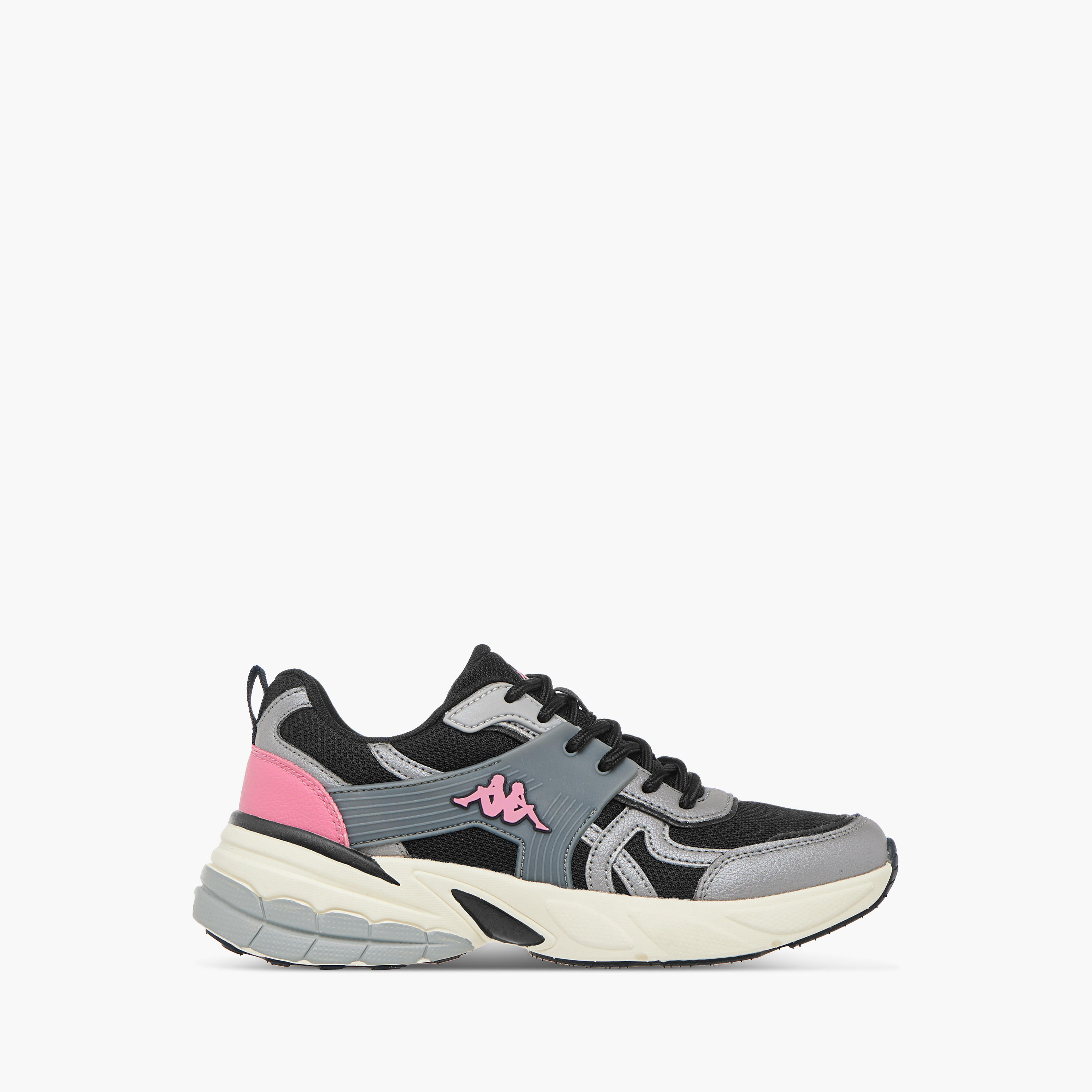 Kappa Women's Panelled Lace-Up Sports Shoes with Pull Tabs-women-shoes-sneakers-image-3