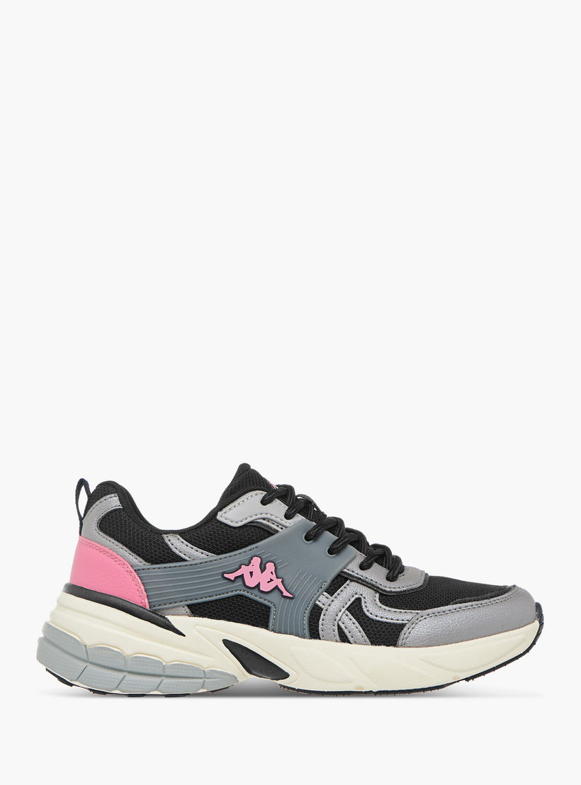 Kappa Women's Panelled Lace-Up Sports Shoes with Pull Tabs-women-shoes-sneakers-image-3