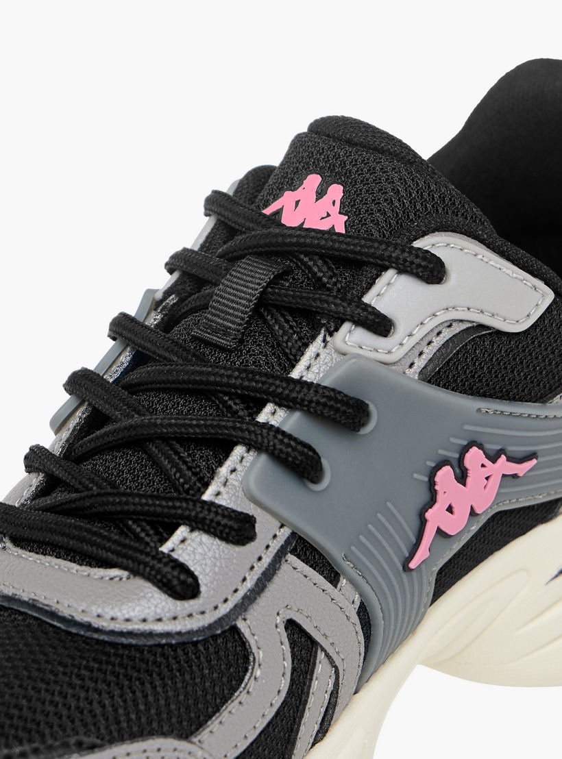 Kappa Women's Panelled Lace-Up Sports Shoes with Pull Tabs-women-shoes-sneakers-image-4