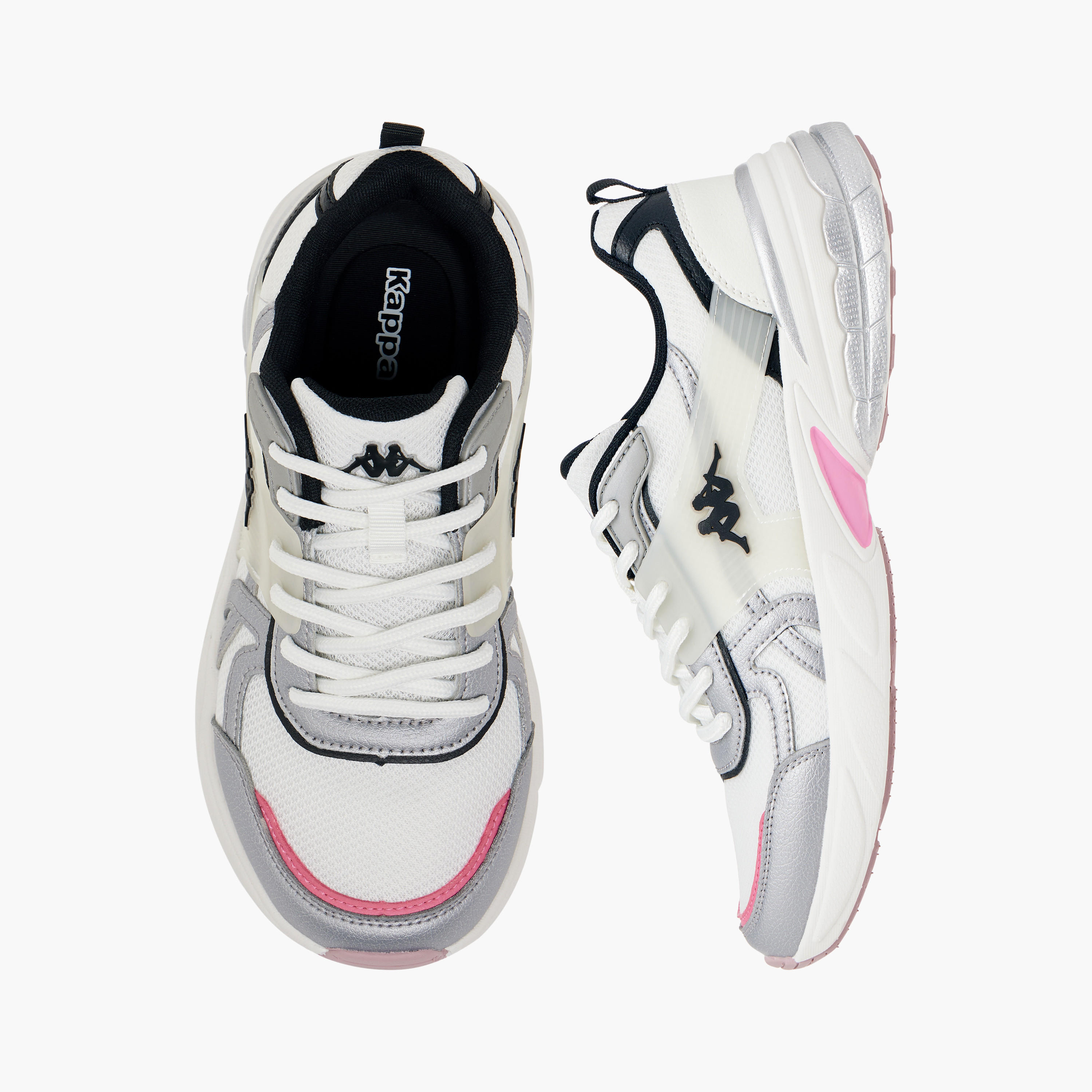 Kappa Women's Panelled Lace-Up Sports Shoes with Pull Tabs-women-shoes-sneakers-image-1
