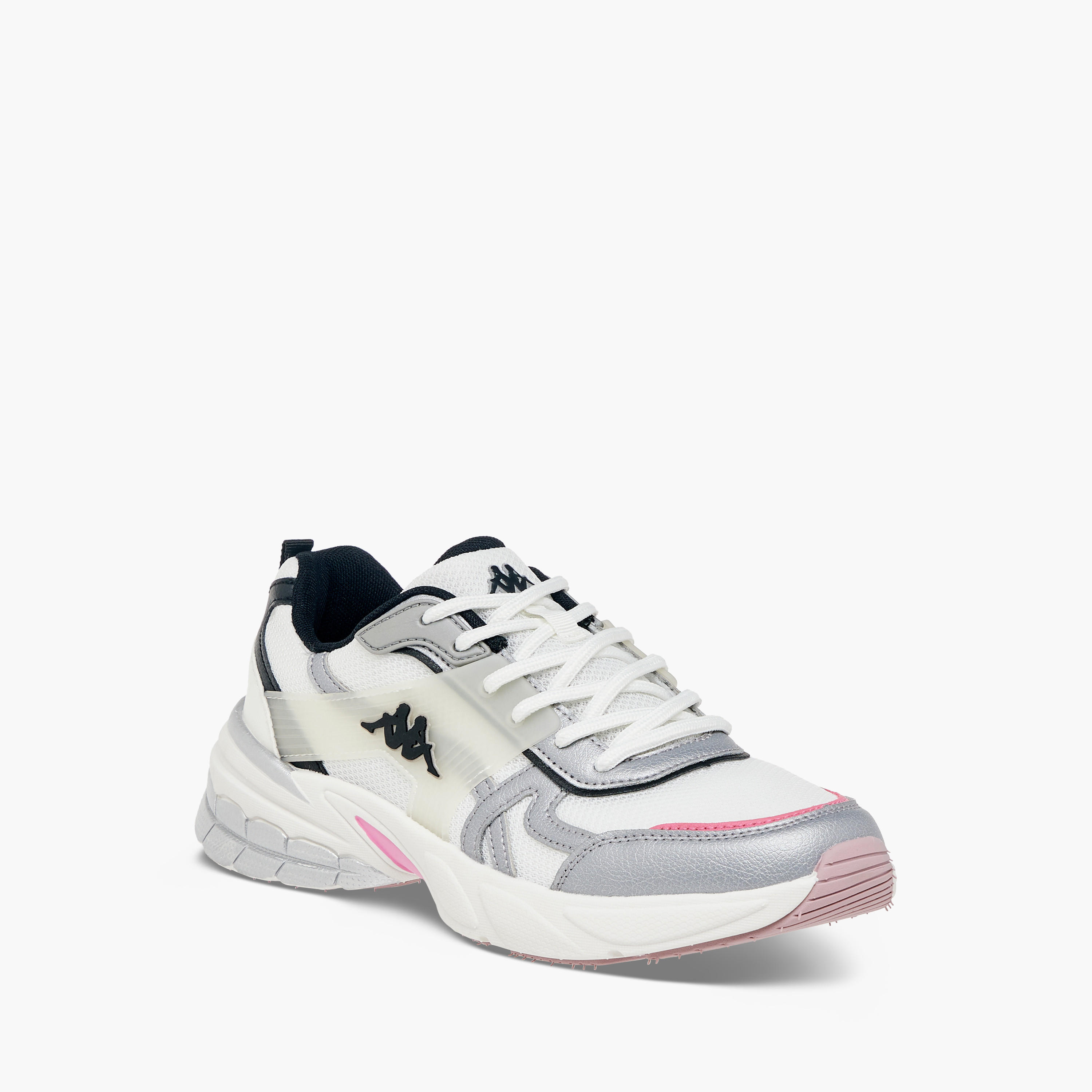 Kappa Women's Panelled Lace-Up Sports Shoes with Pull Tabs-women-shoes-sneakers-image-2