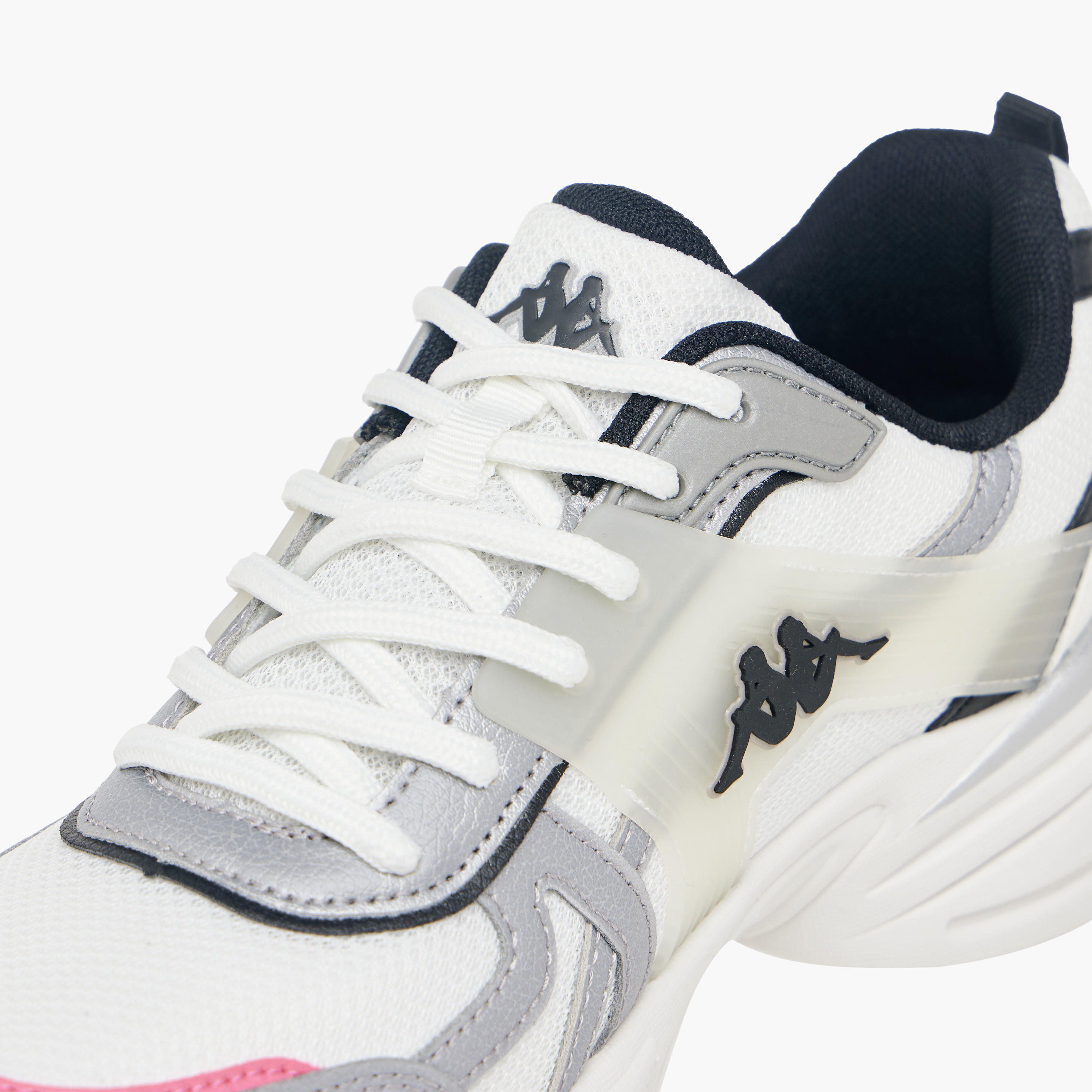 Kappa Women's Panelled Lace-Up Sports Shoes with Pull Tabs-women-shoes-sneakers-image-4