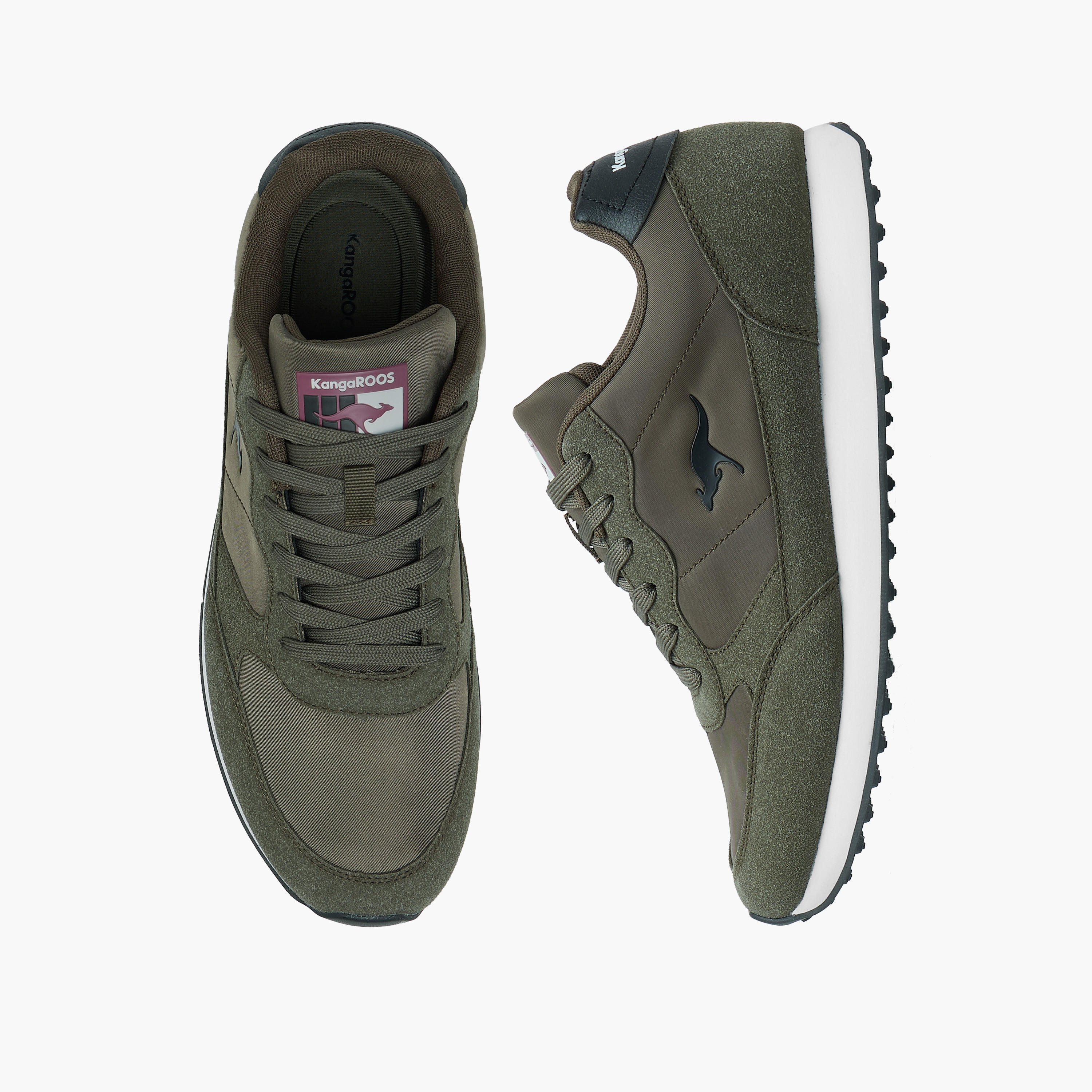 KangaROOS Men's Panelled Lace-Up Sneakers-men-shoes-sneakers-image-1