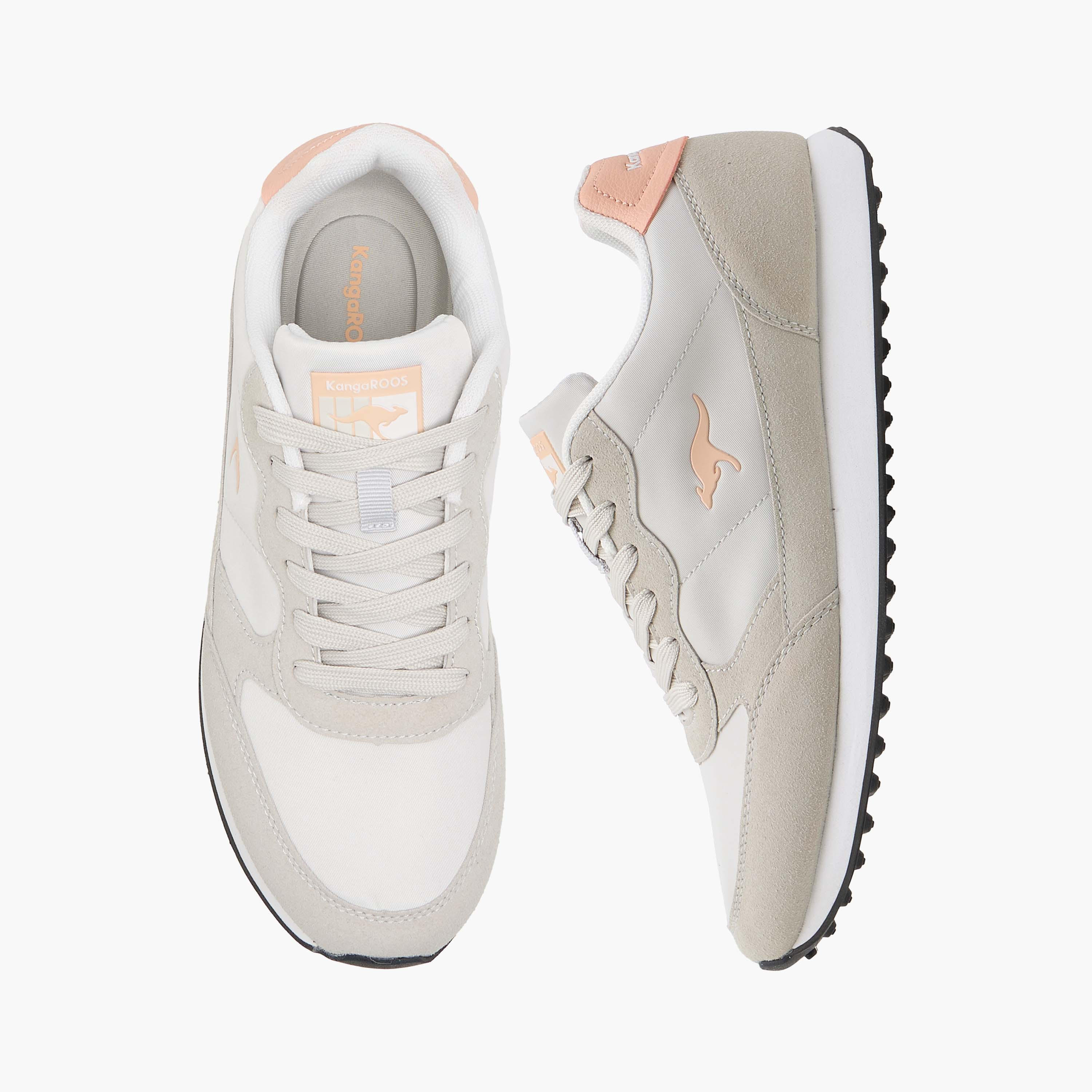 KangaROOS Women's Logo Detail Sneakers with Lace-Up Closure-women-shoes-sneakers-image-1