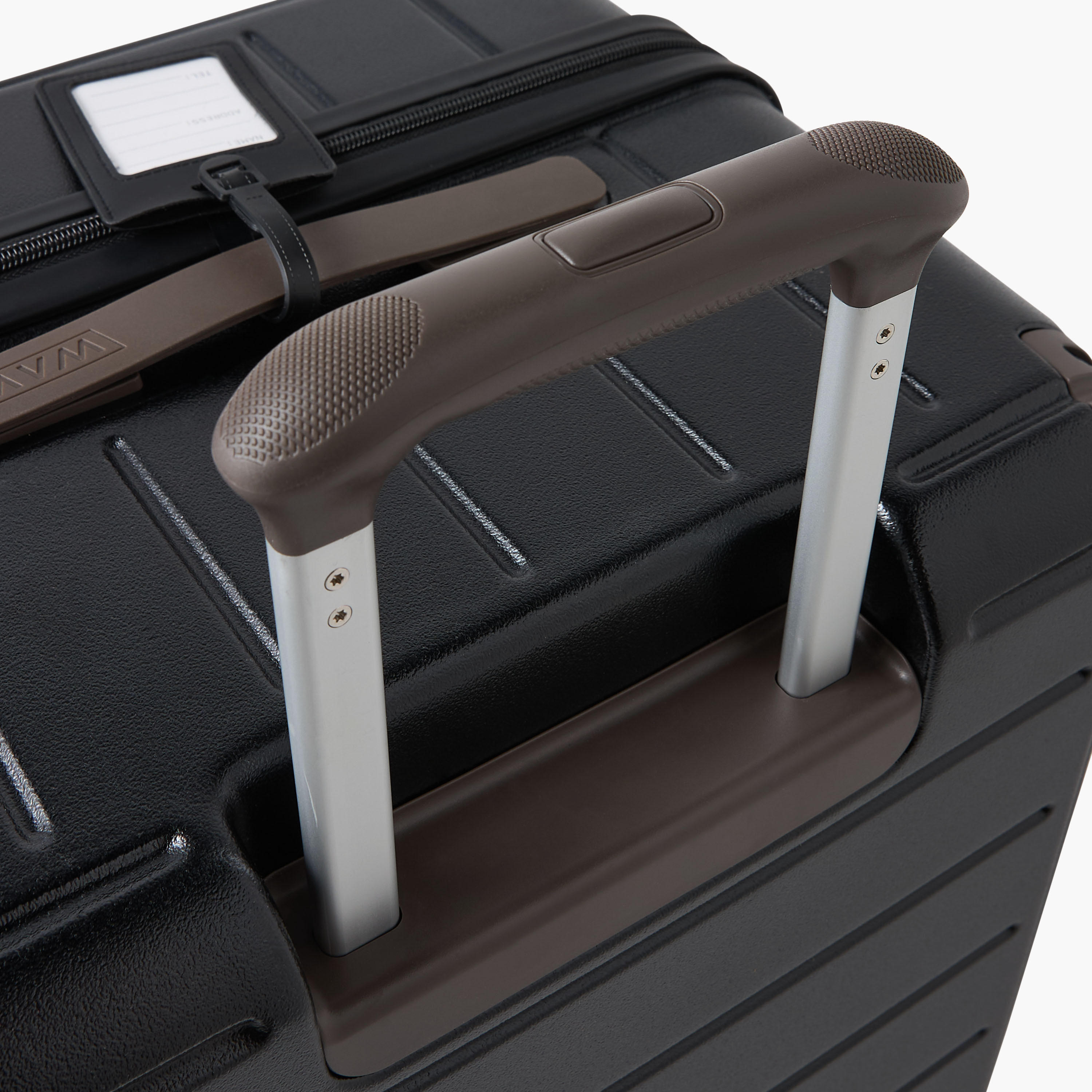 WAVE Textured Hardcase Luggage Trolley with Retractable Handle-travel-luggagesandbags-luggage-image-7