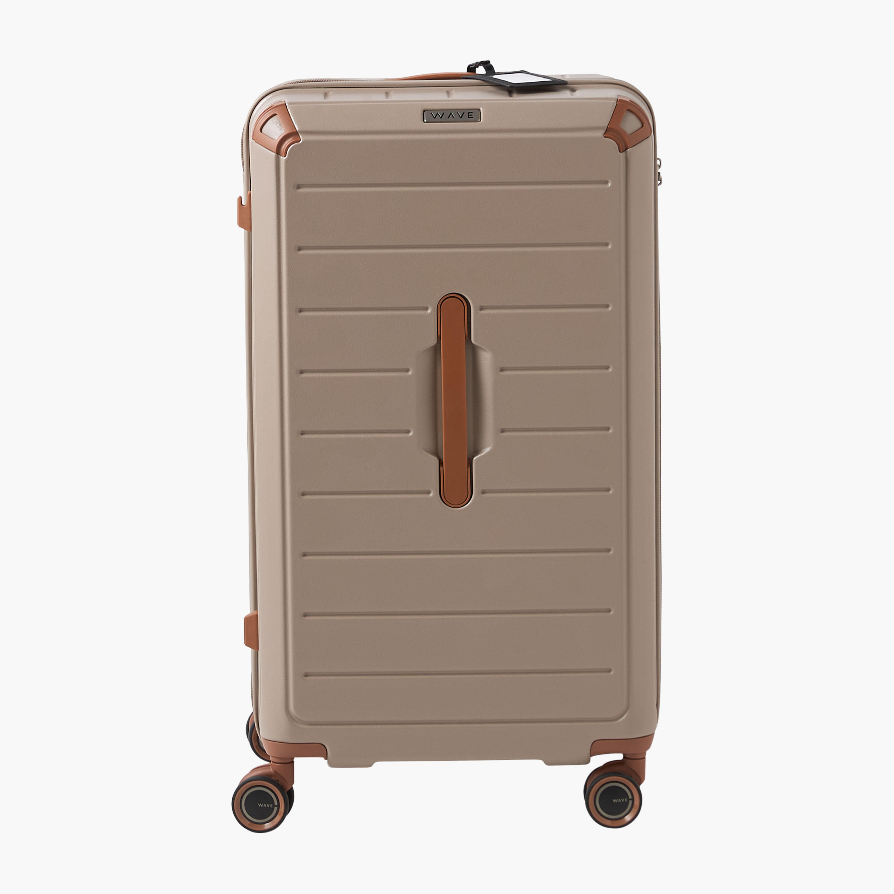 WAVE Textured Hardcase Luggage Trolley with Retractable Handle-travel-luggagesandbags-luggage-image-3