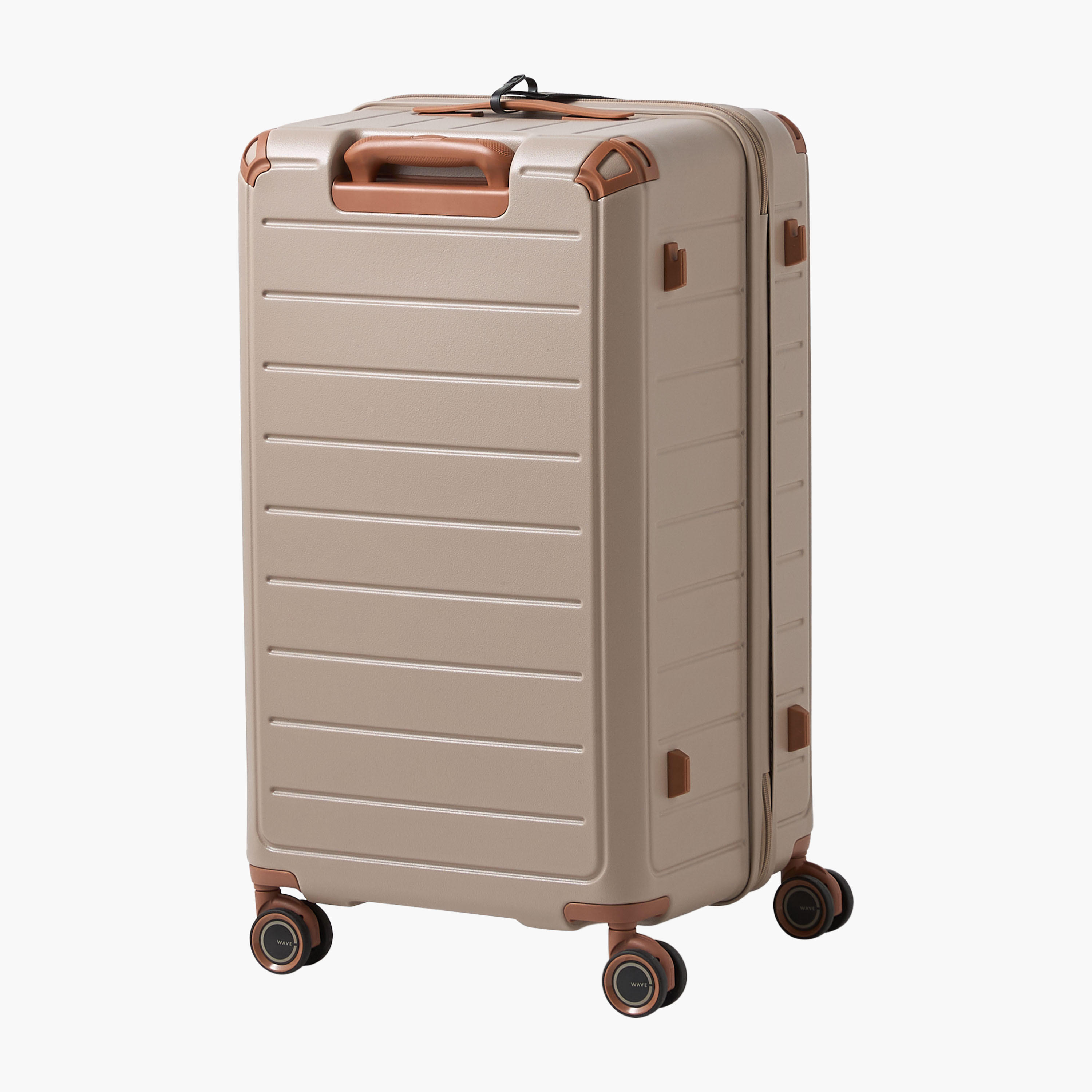WAVE Textured Hardcase Luggage Trolley with Retractable Handle-travel-luggagesandbags-luggage-image-4